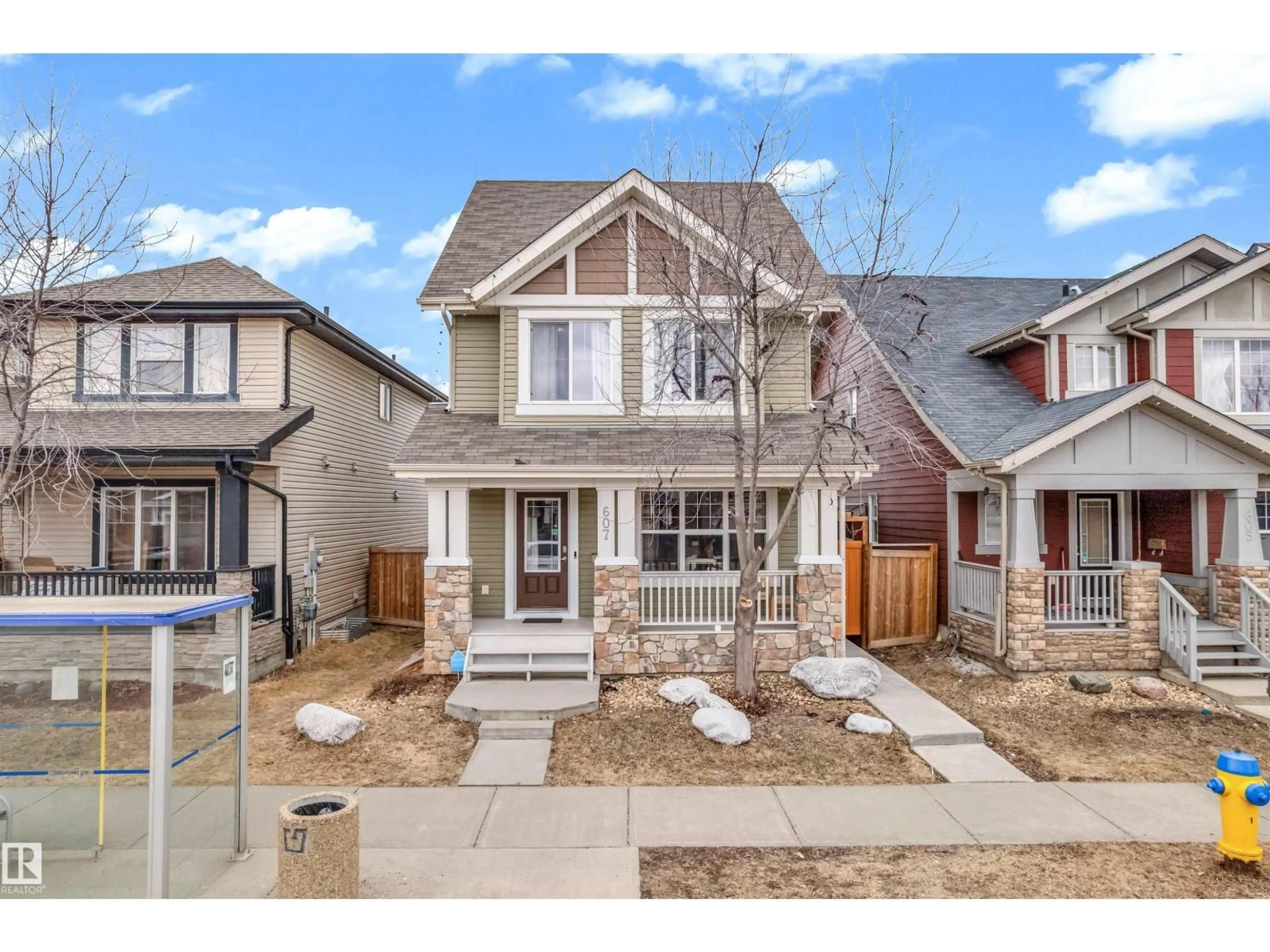Home with brick exterior material, street for 607 ALLARD BV, Edmonton Alberta T6W0W8
