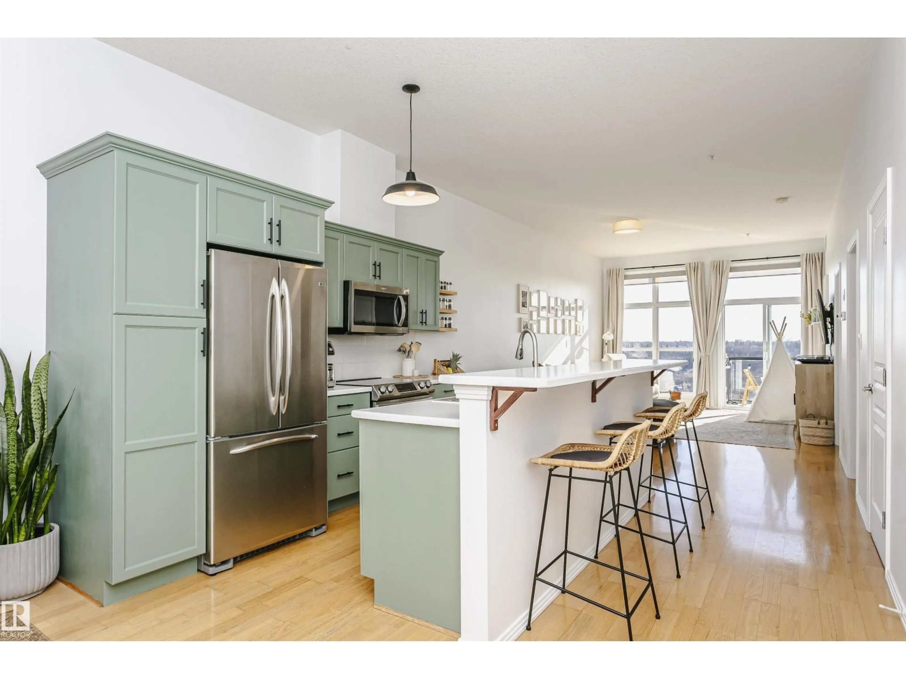 Open concept kitchen, unknown for #503 - 9503 101 AV, Edmonton Alberta T5H4R1