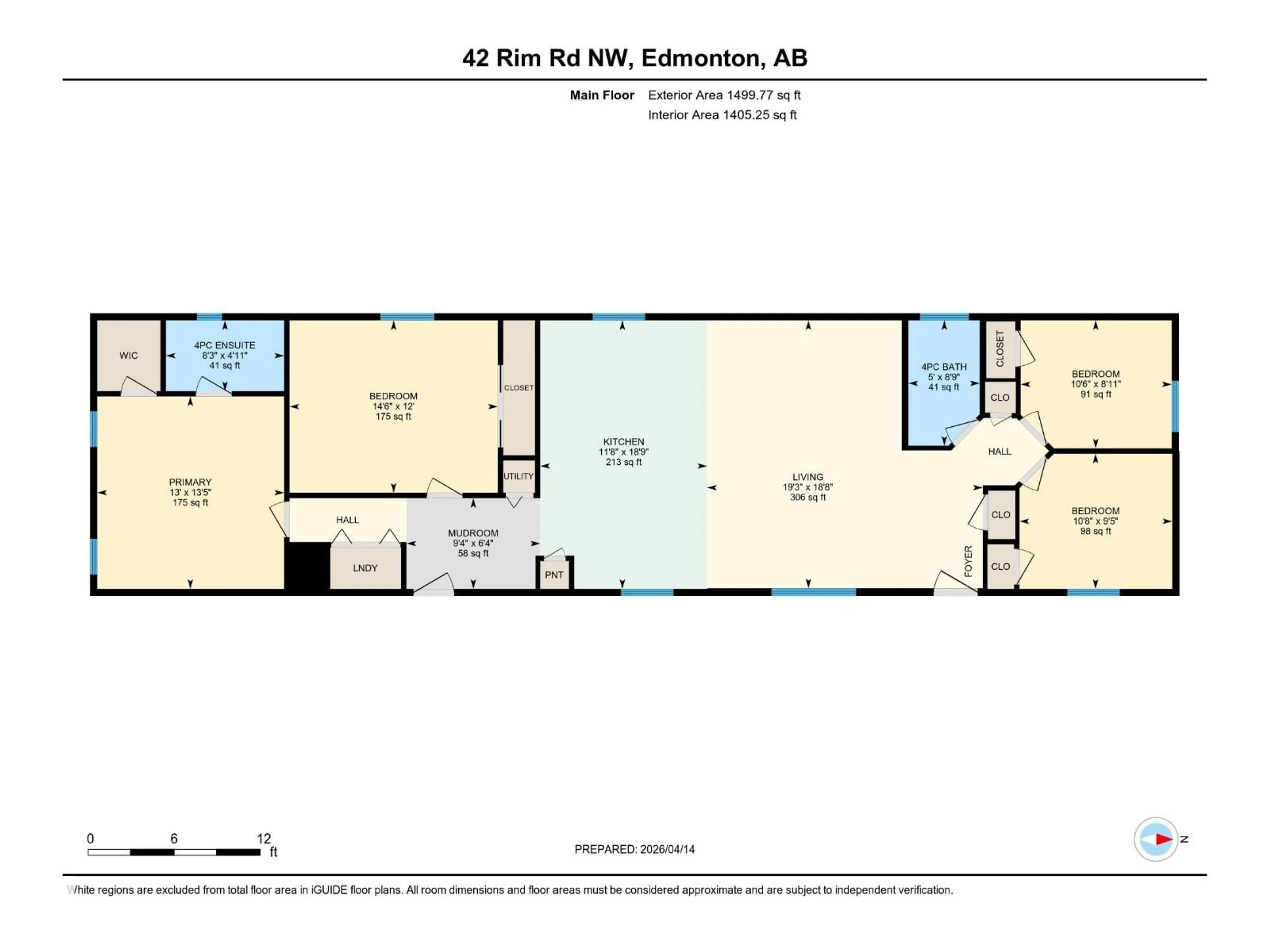 Floor plan for 42 RIM ROAD SE, Edmonton Alberta T6P1C2
