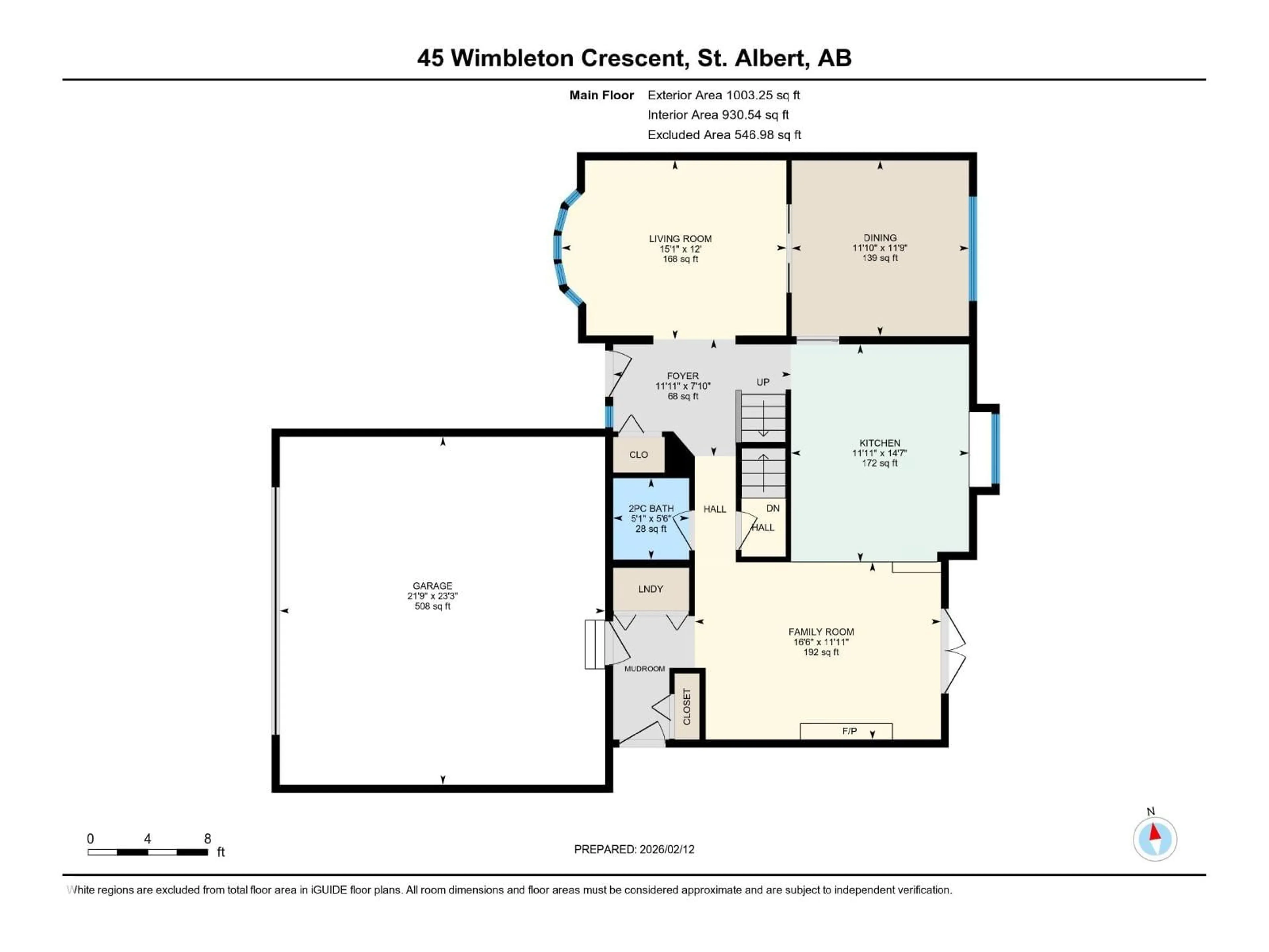 Floor plan for 45 WIMBLETON CR, St. Albert Alberta T8N3X5