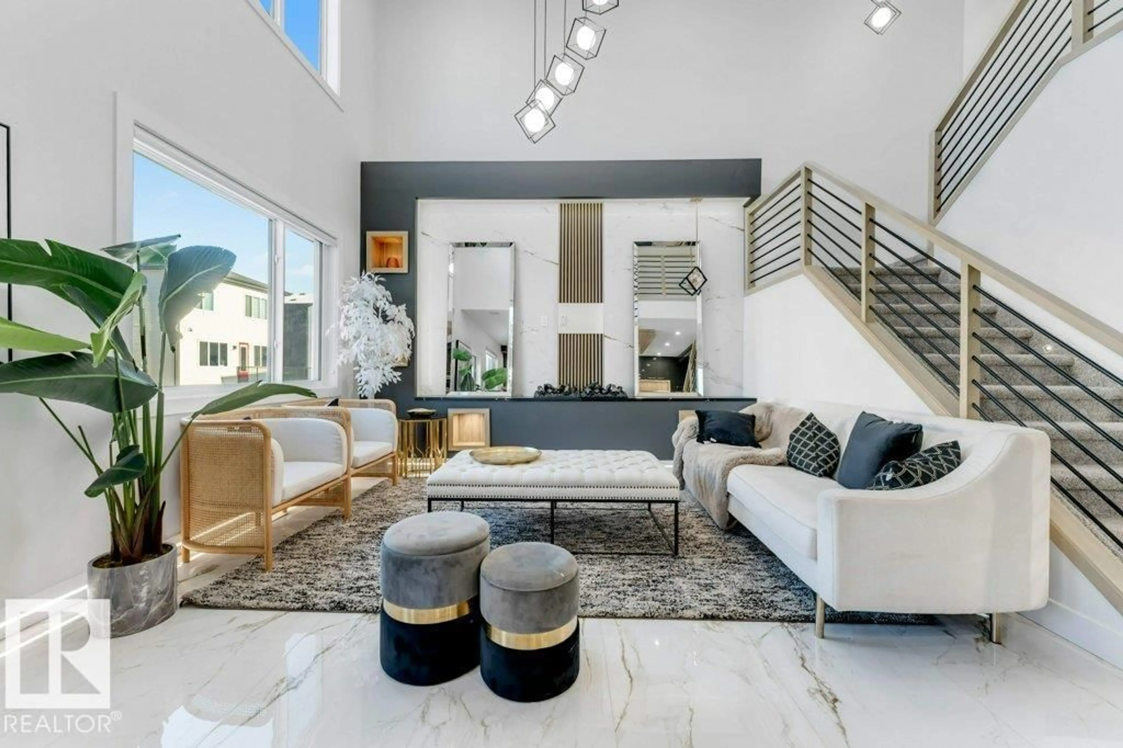 Living room with furniture, unknown for 4012 40 ST, Beaumont Alberta T4X3B6