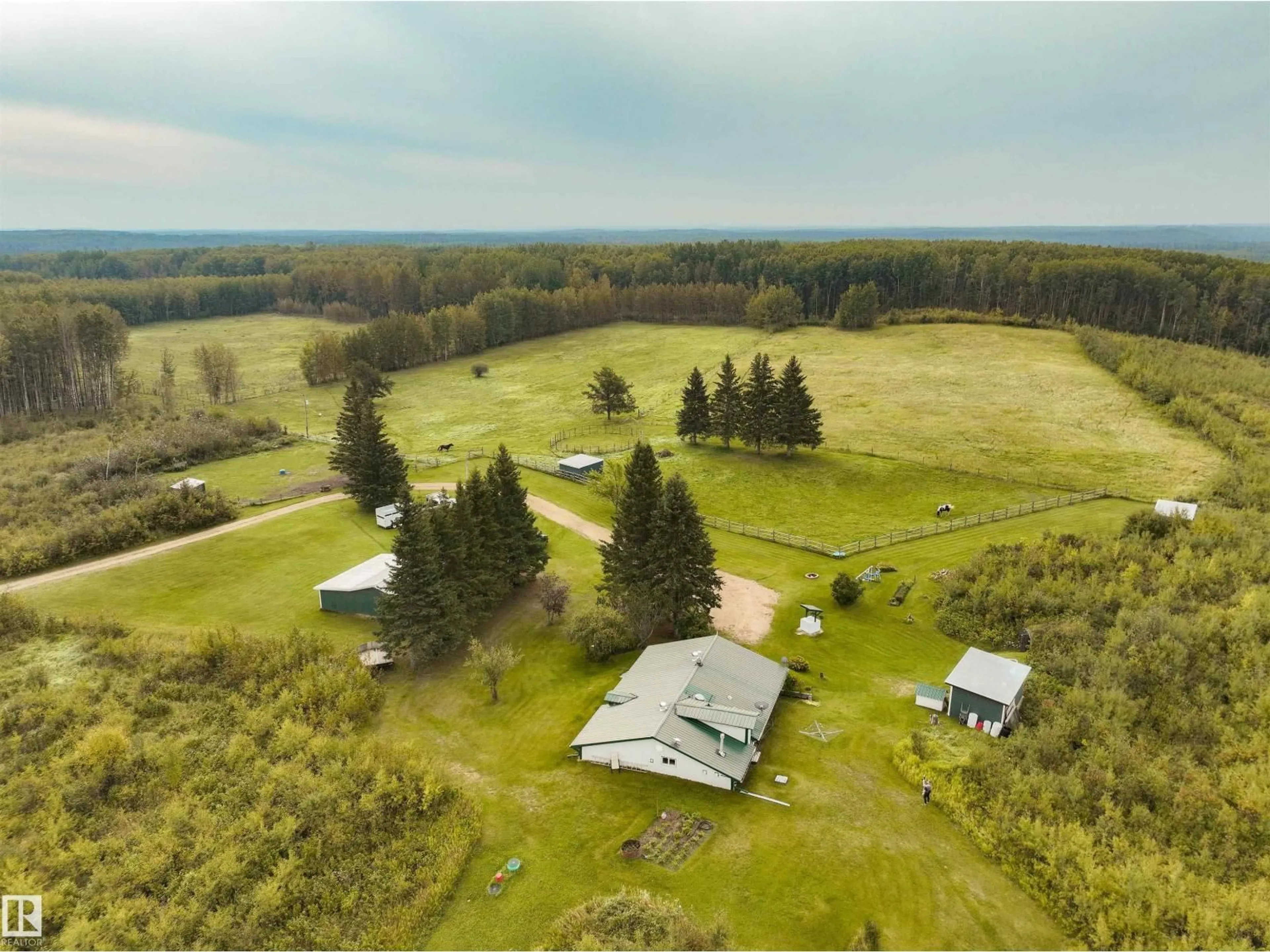 A pic from outside/outdoor area/front of a property/back of a property/a pic from drone, forest/trees view for 11069 TOWNSHIP ROAD 713, Rural Lesser Slave River M.D. Alberta T0G2B0