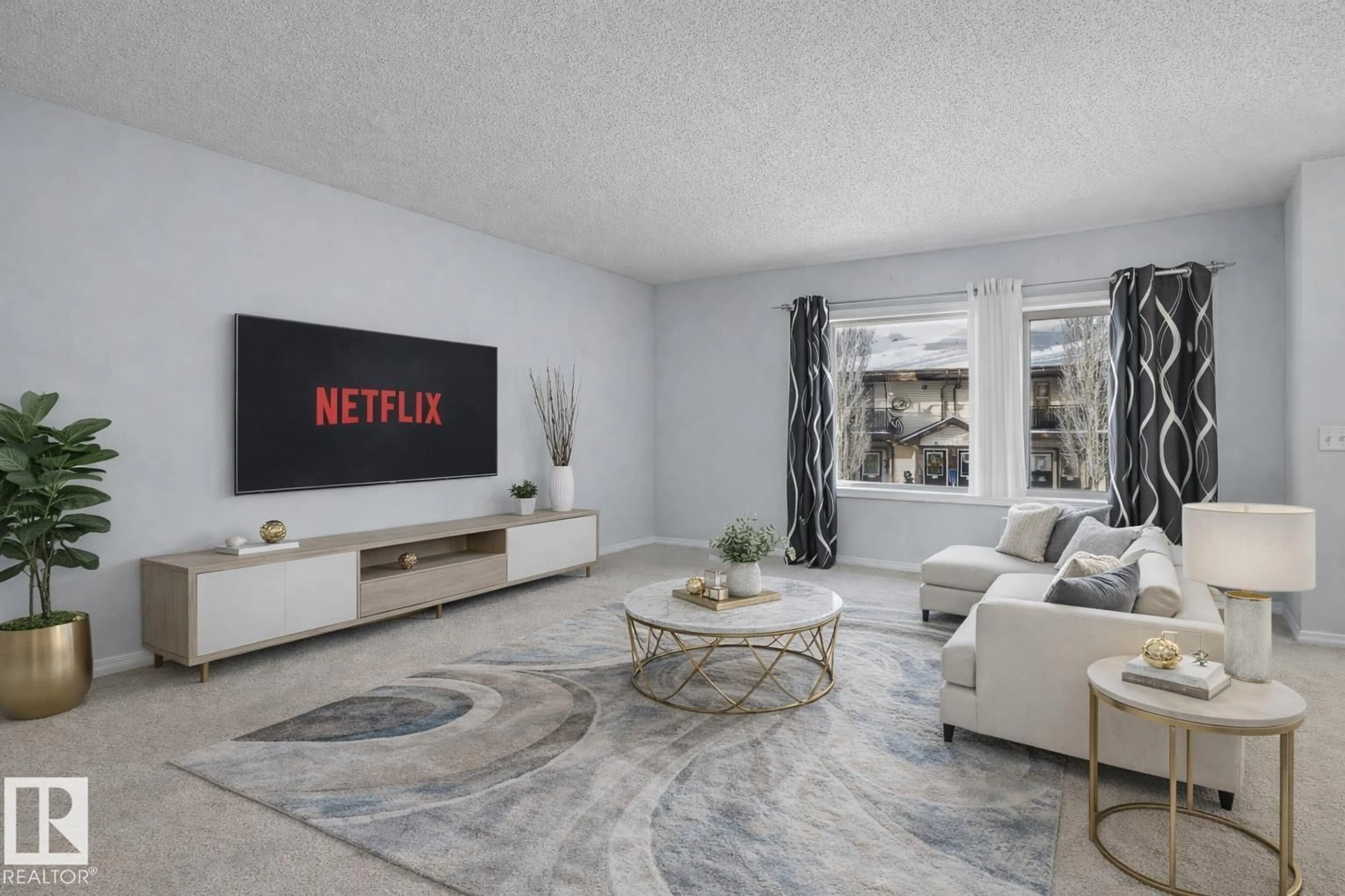 Living room with furniture, unknown for SW - 60 604 62 ST, Edmonton Alberta T6X0K4