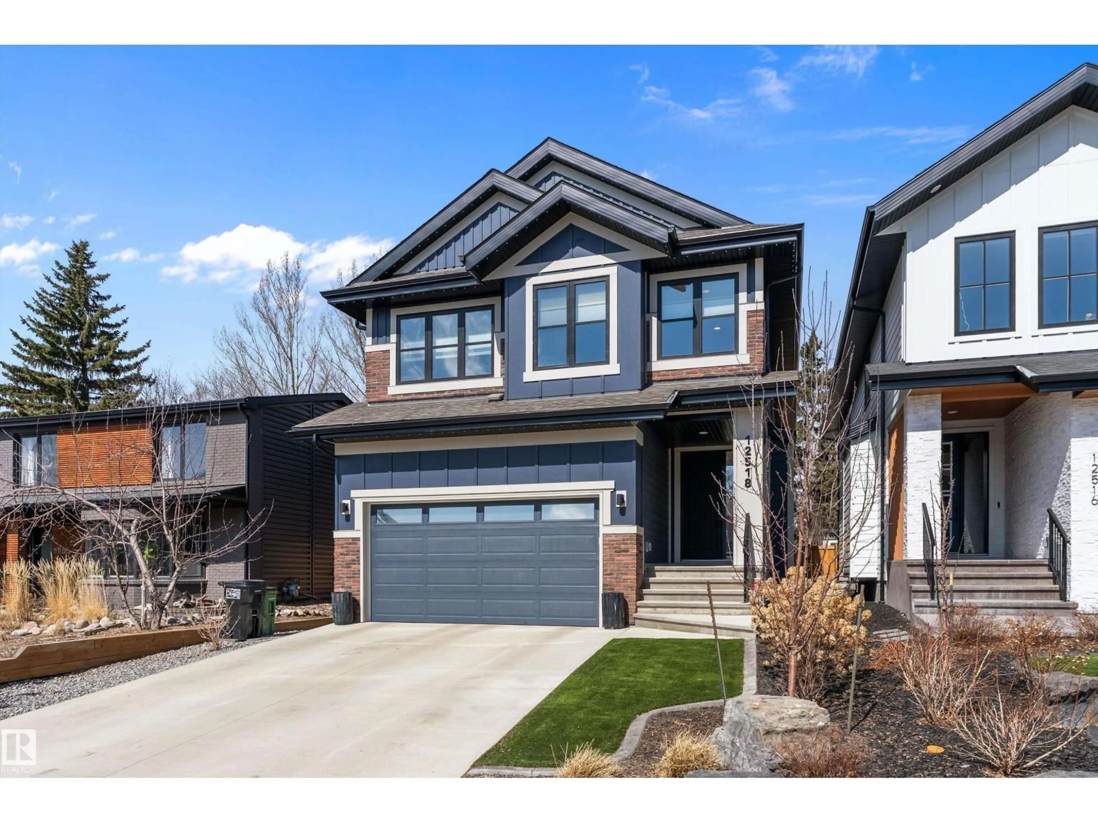 Home with brick exterior material, street for 12518 39 AV, Edmonton Alberta T6J0N2