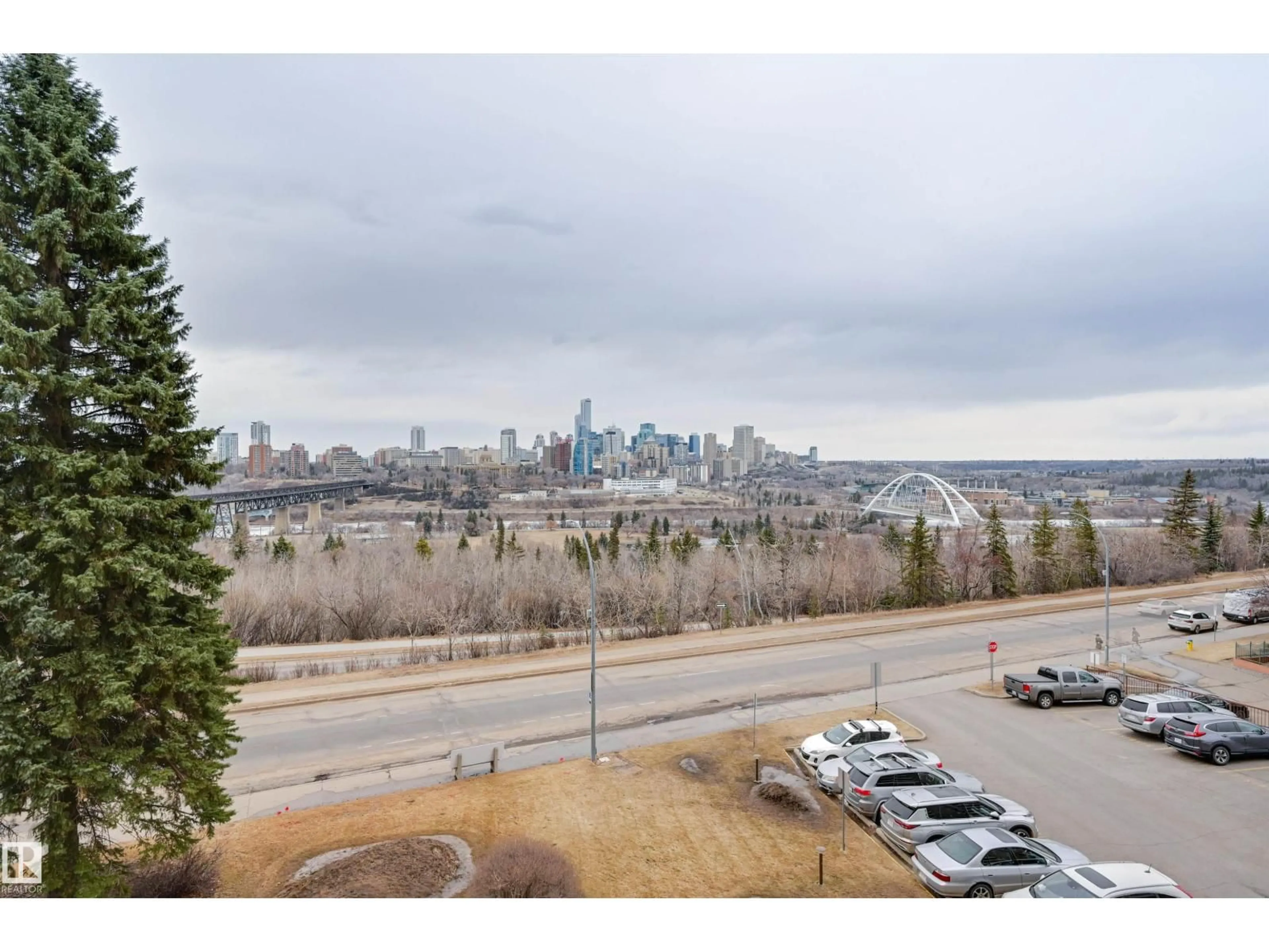 A pic from outside/outdoor area/front of a property/back of a property/a pic from drone, city buildings view from balcony for #409 - 10883 SASKATCHEWAN DR, Edmonton Alberta T6E4S6