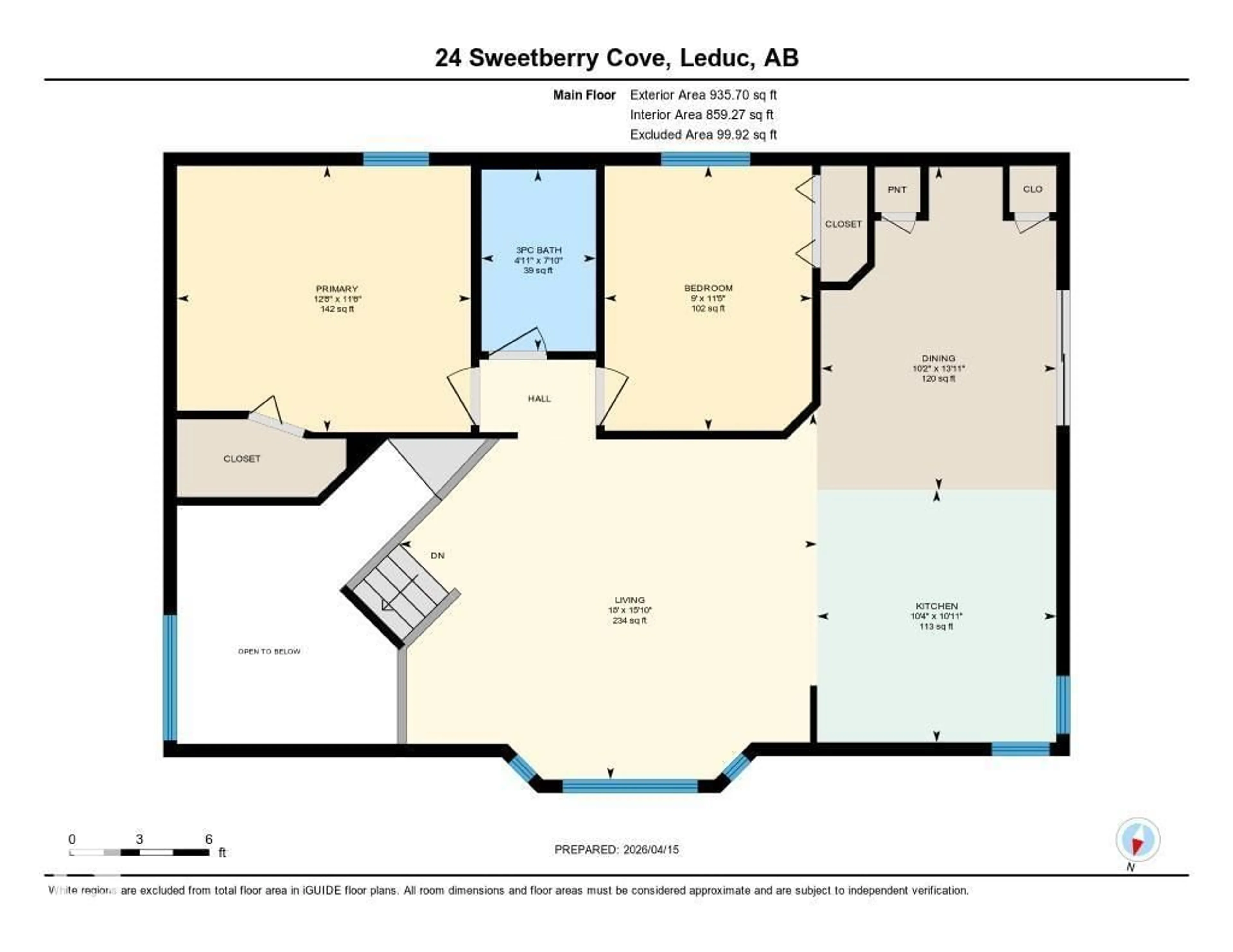 Floor plan for 24 SWEETBERRY CV, Leduc Alberta T9E0L6
