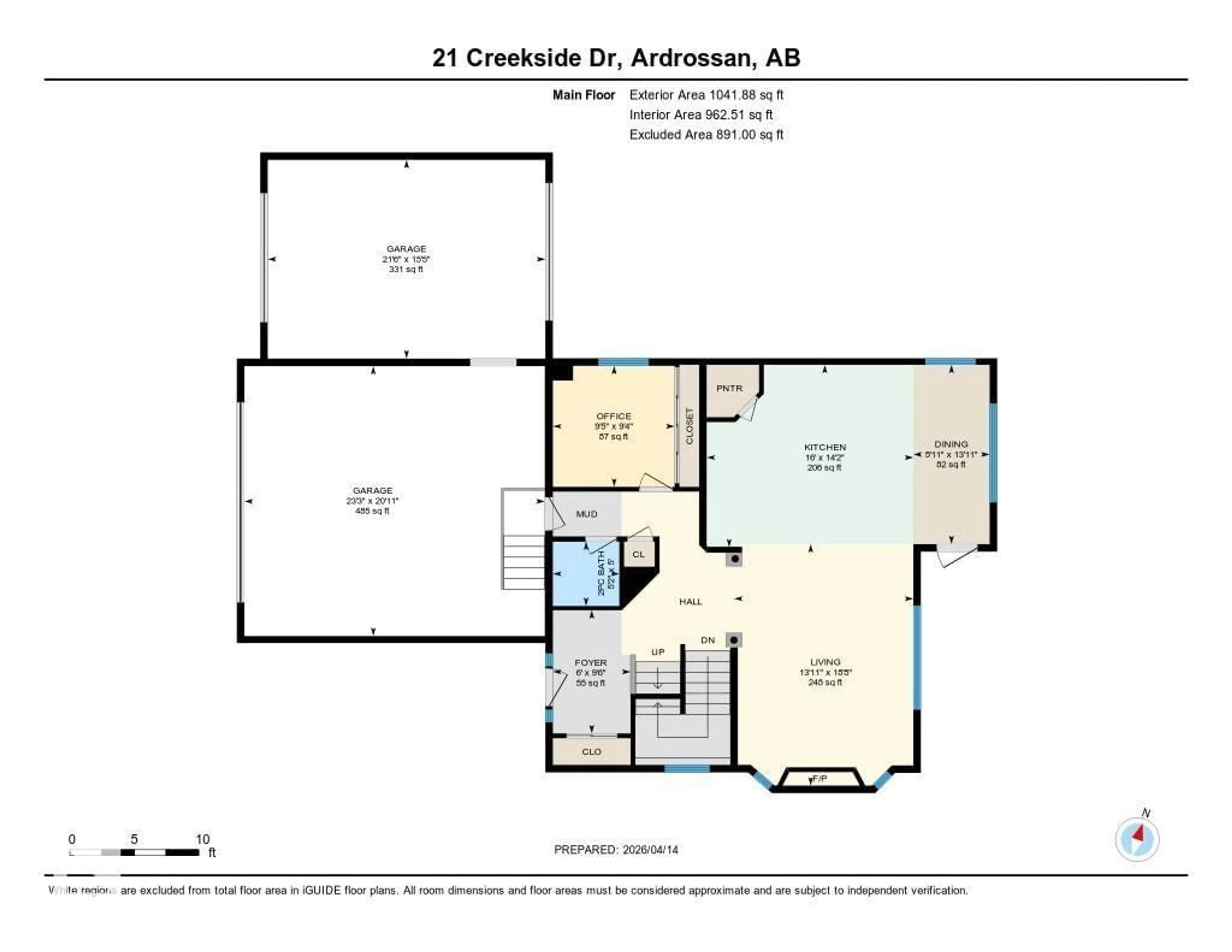 Floor plan for 21 CREEKSIDE DR, Ardrossan Alberta T8E1J6