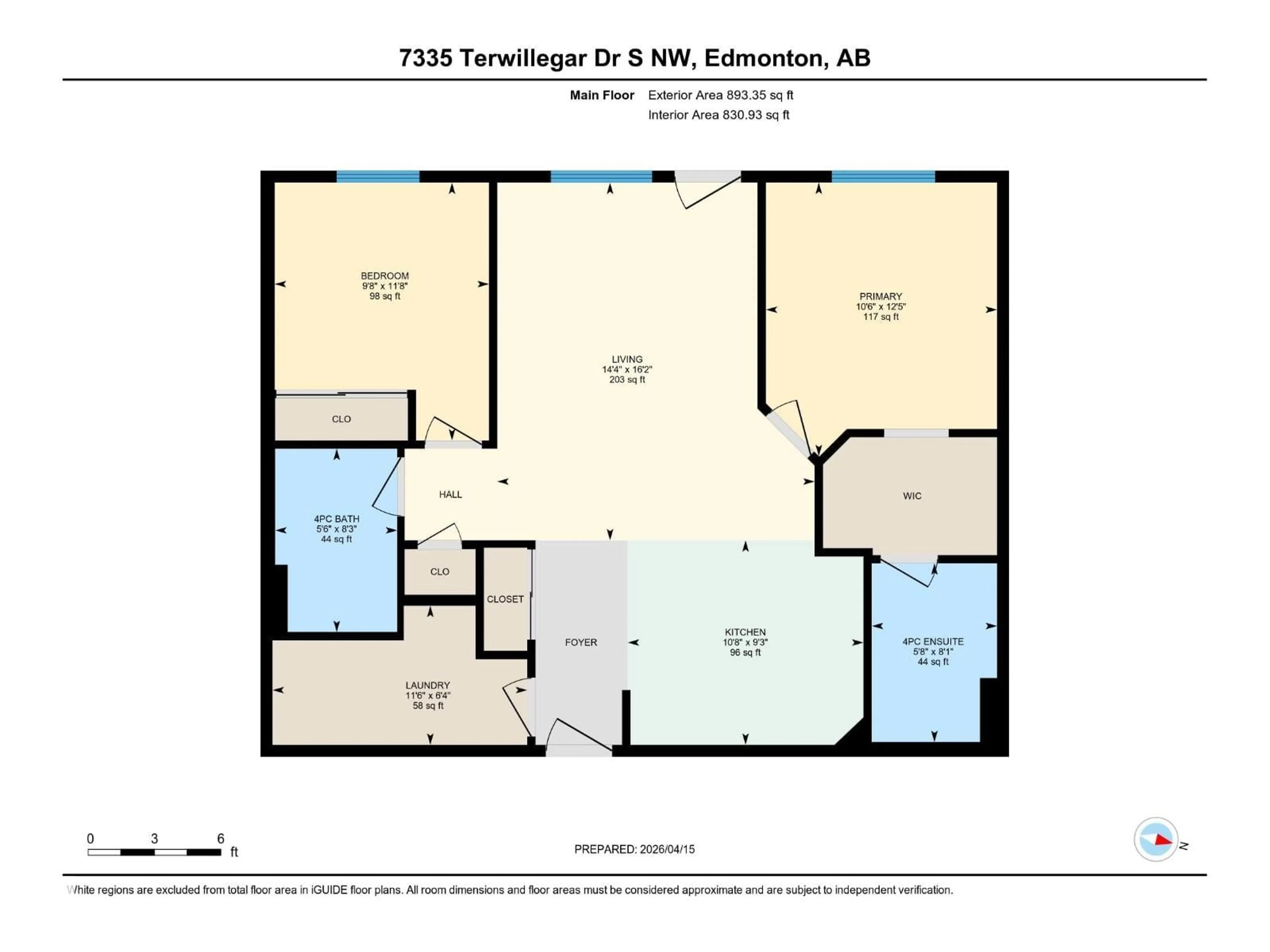 Floor plan for 5306 SOUTH TERWILLEGAR DR, Edmonton Alberta T6R0M1