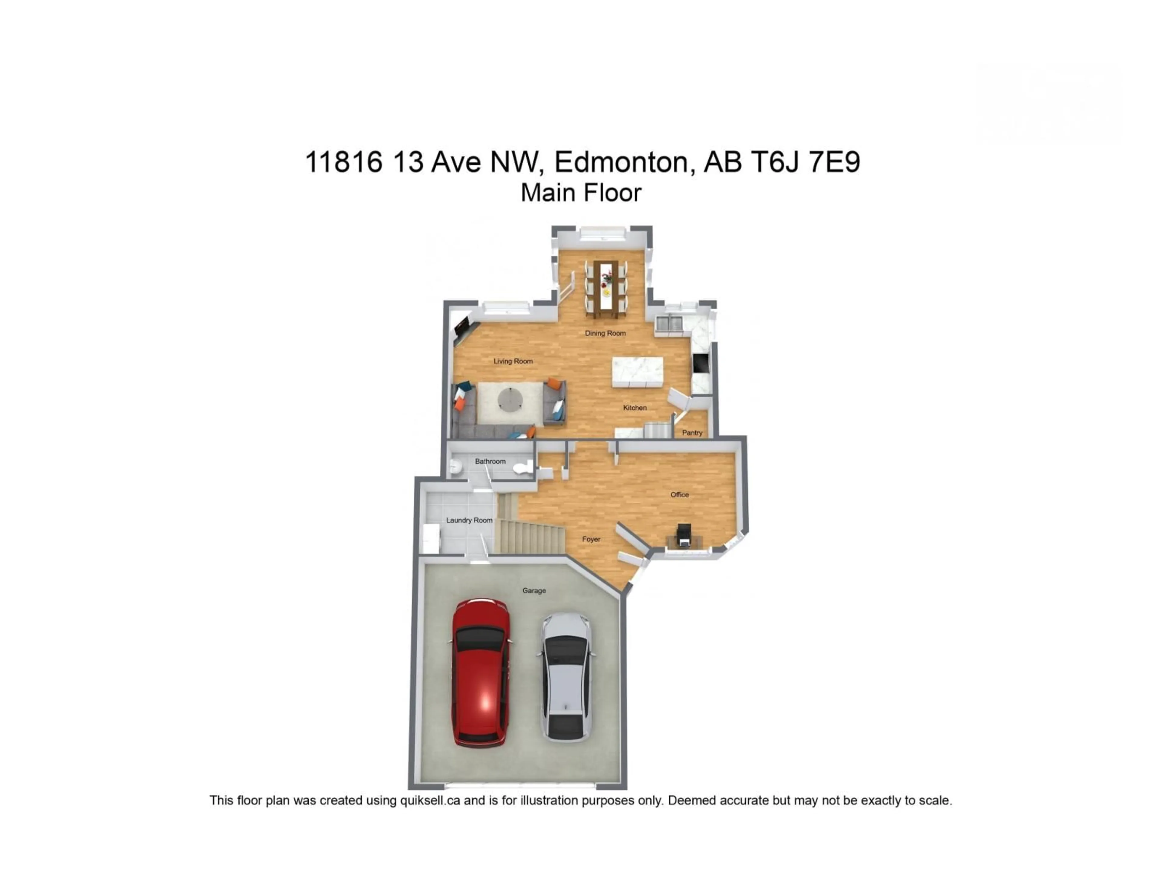 Floor plan for 11816 13 AV, Edmonton Alberta T6J7E9