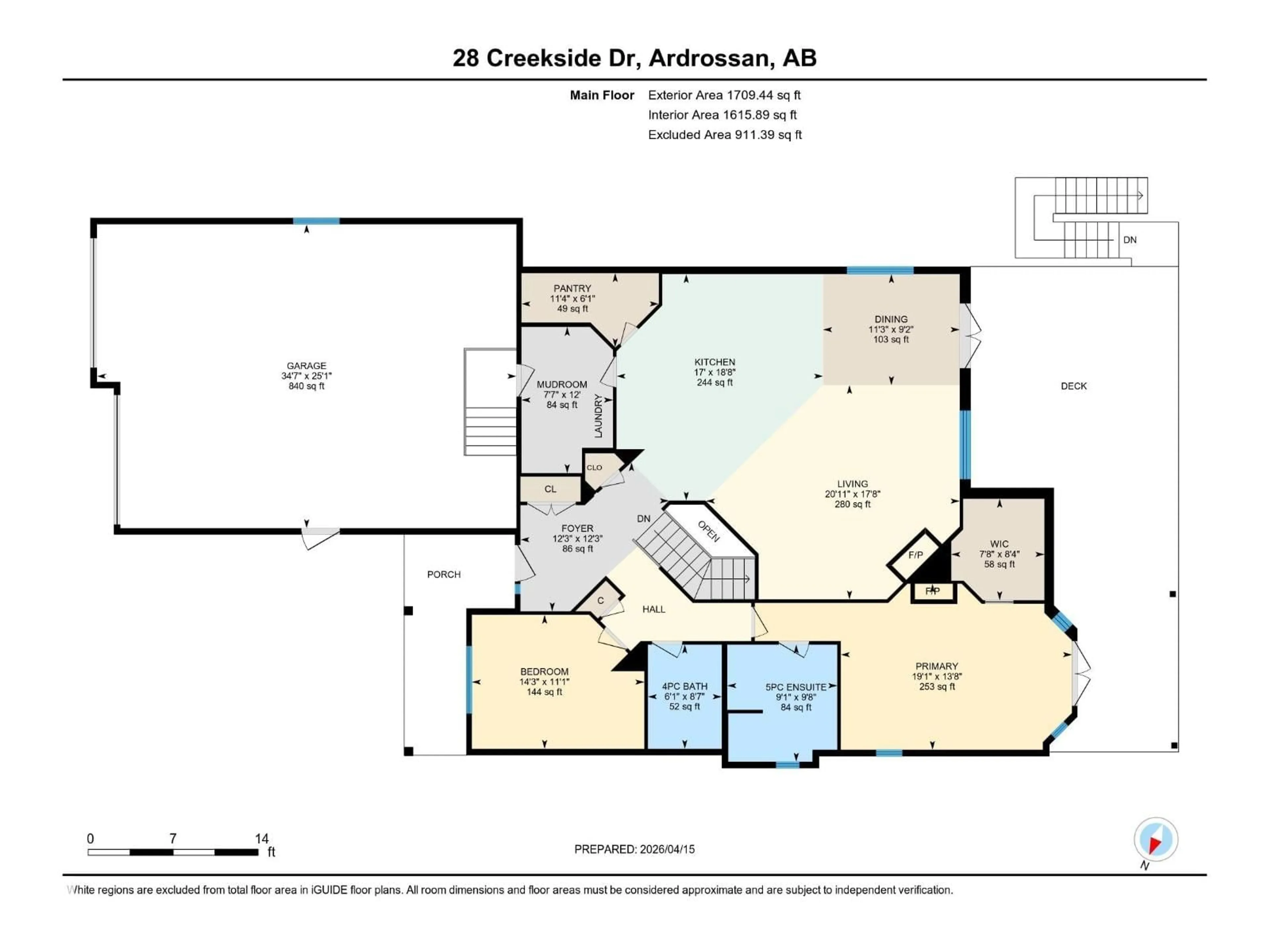 Floor plan for 28 CREEKSIDE DR, Ardrossan Alberta T8E1J6