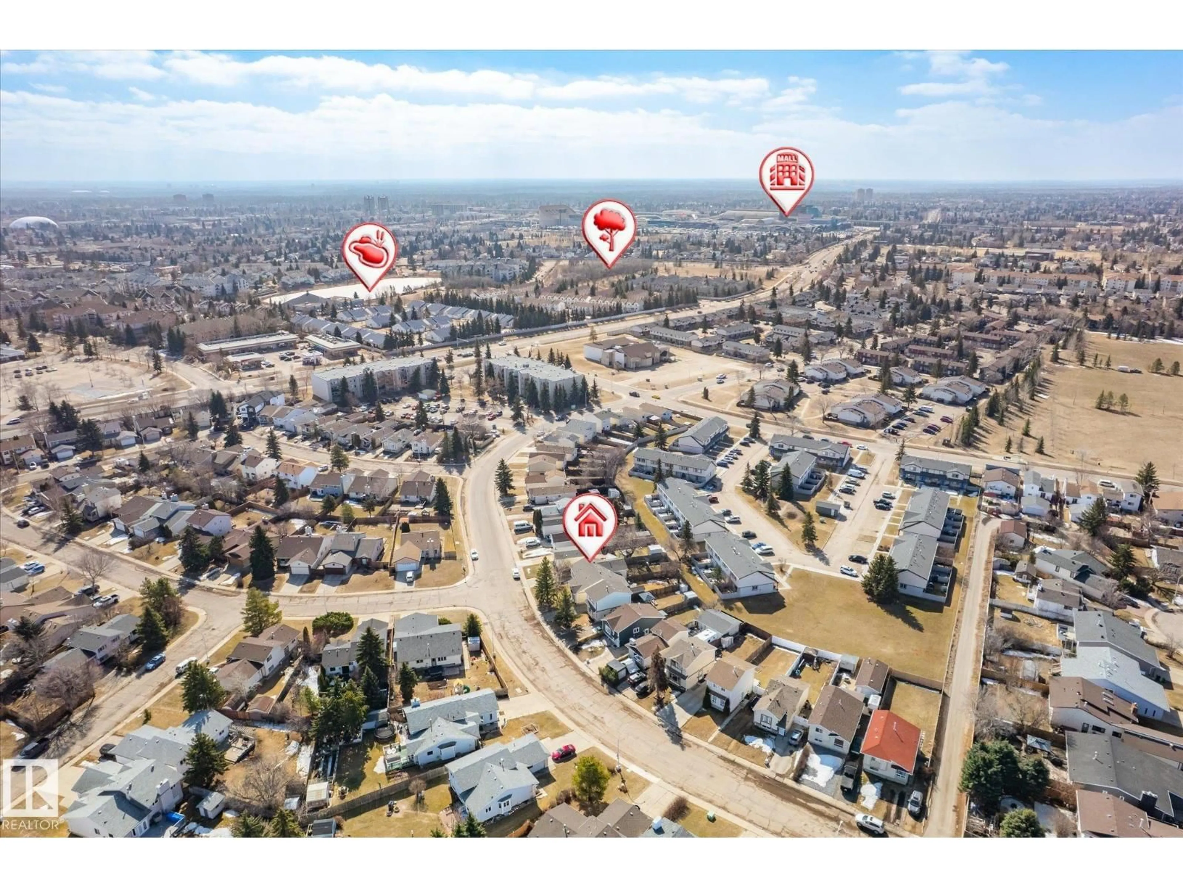 A pic from outside/outdoor area/front of a property/back of a property/a pic from drone, street for 18003 99 AV, Edmonton Alberta T5T3H8