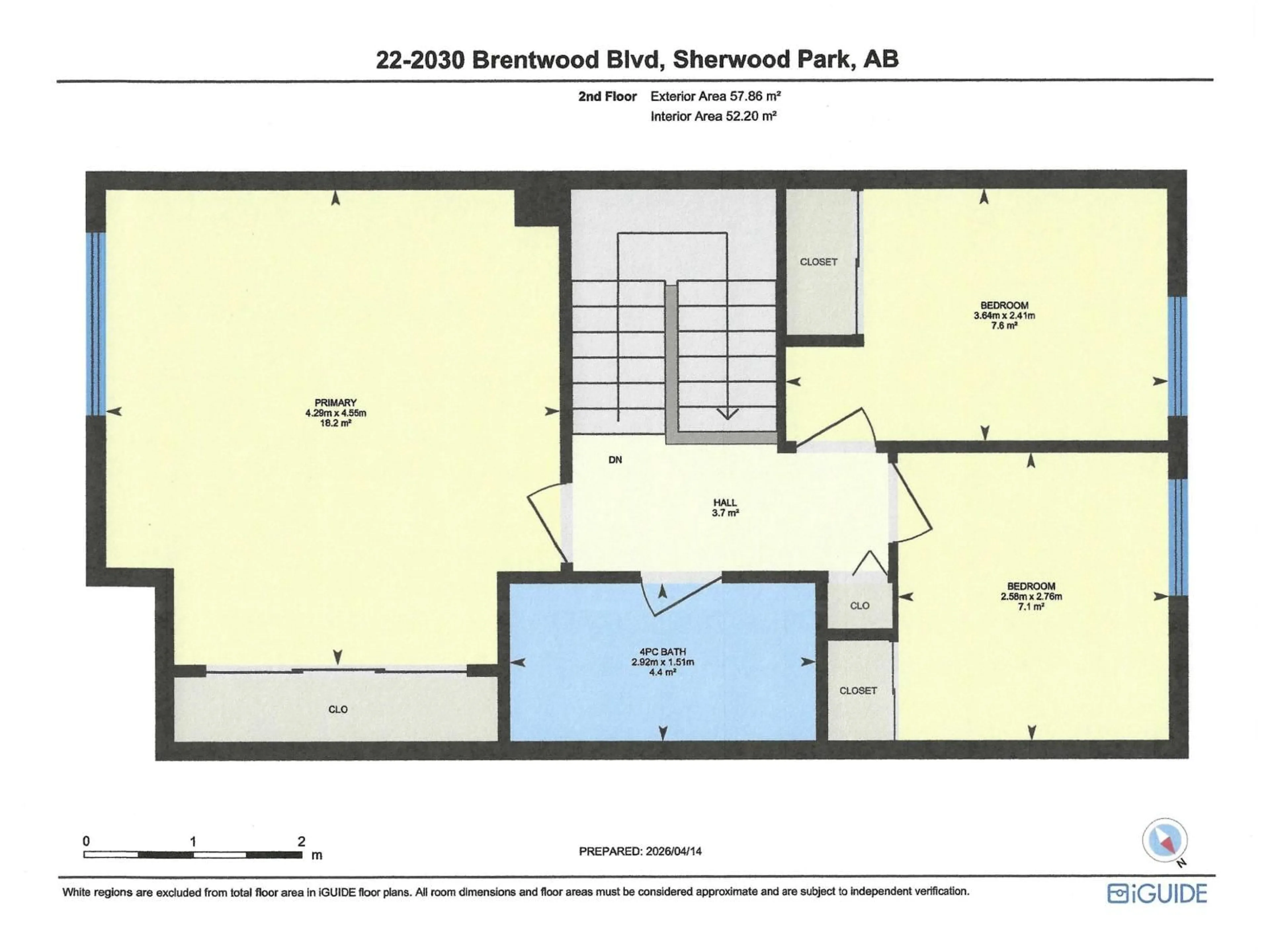 Floor plan for 2030 - 22 BRENTWOOD BV, Sherwood Park Alberta T8A4P6