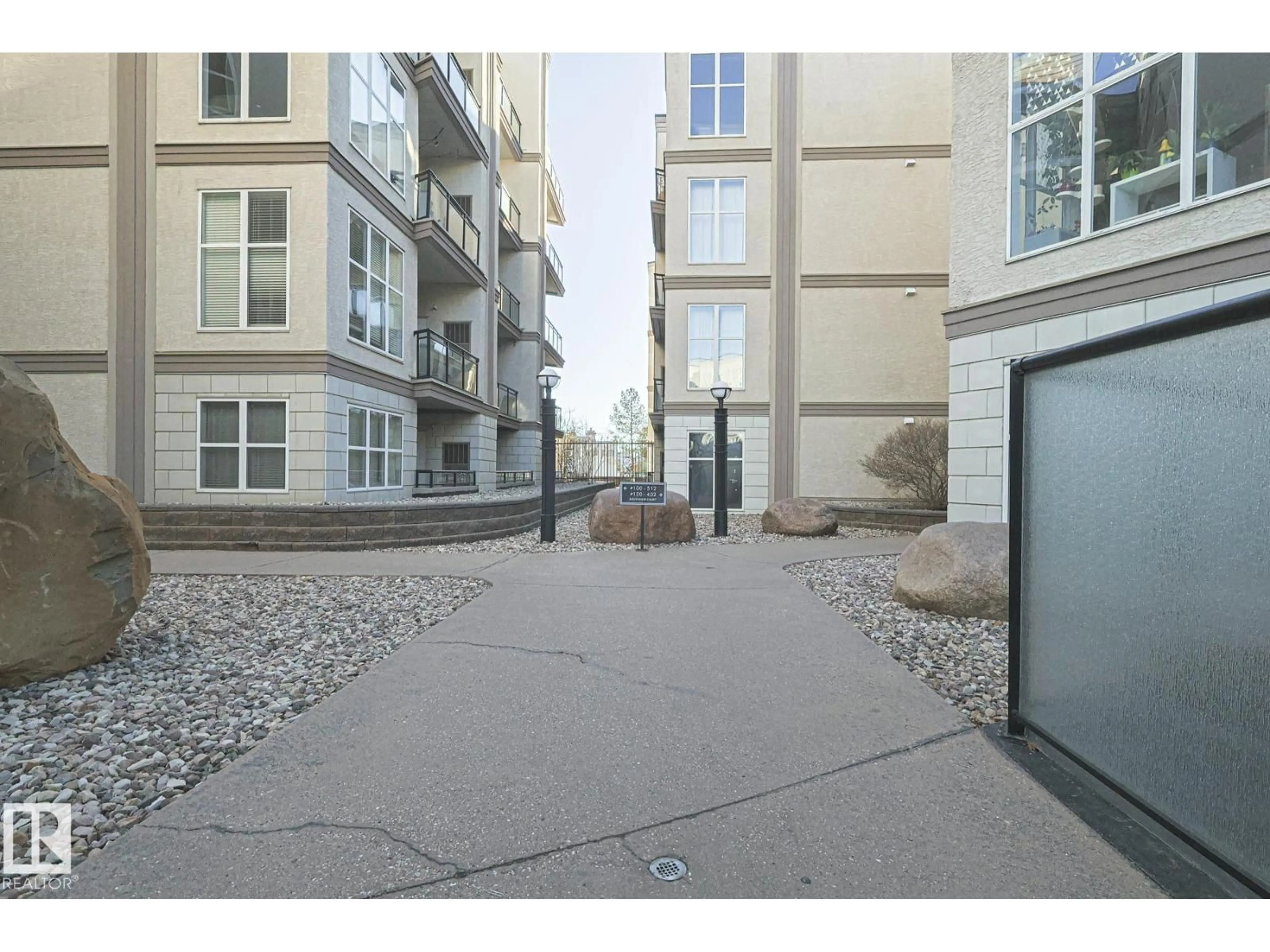 Patio, street for #100 - 4835 104A ST NW, Edmonton Alberta T6H0R5