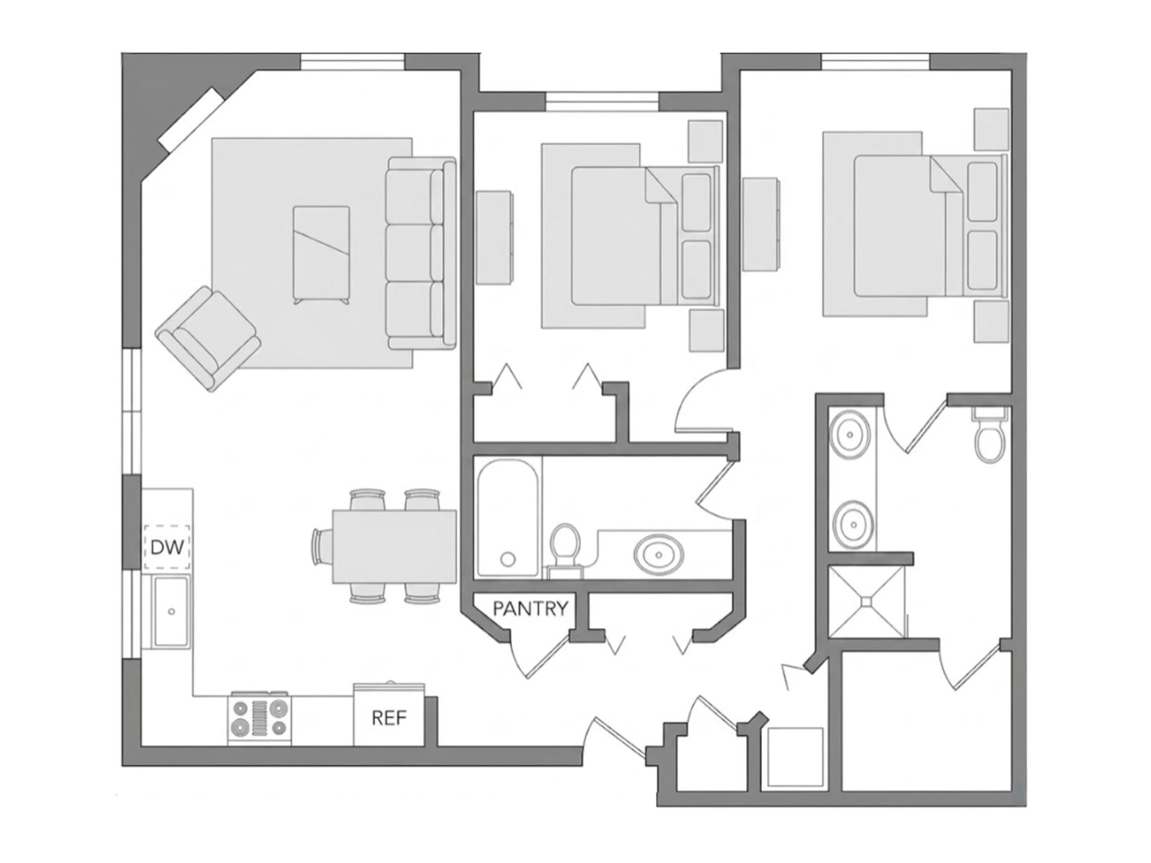 Floor plan for #302 - 10630 78 AV, Edmonton Alberta T6E1P5