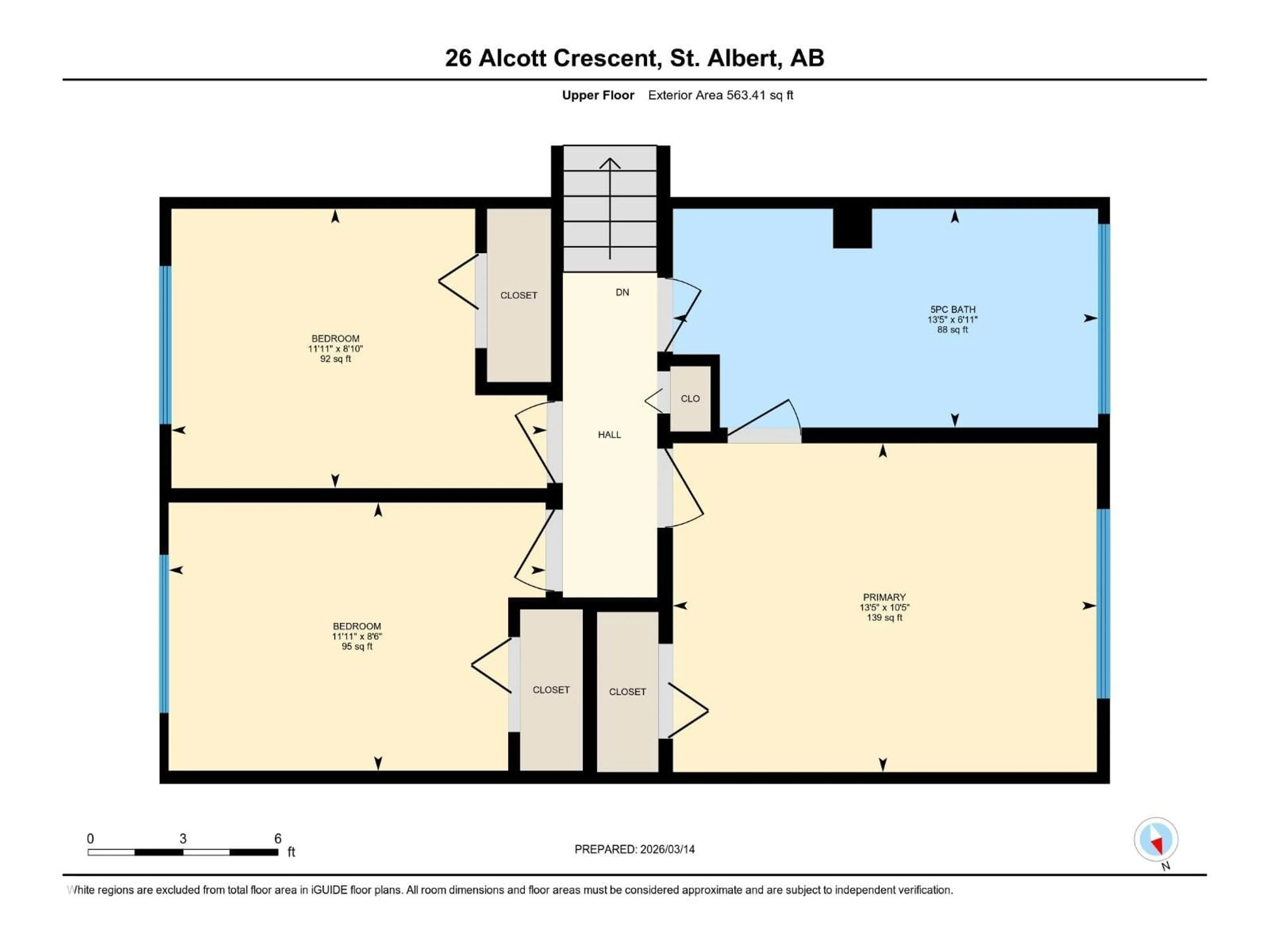 Floor plan for 26 ALCOTT CR, St. Albert Alberta T8N2H8