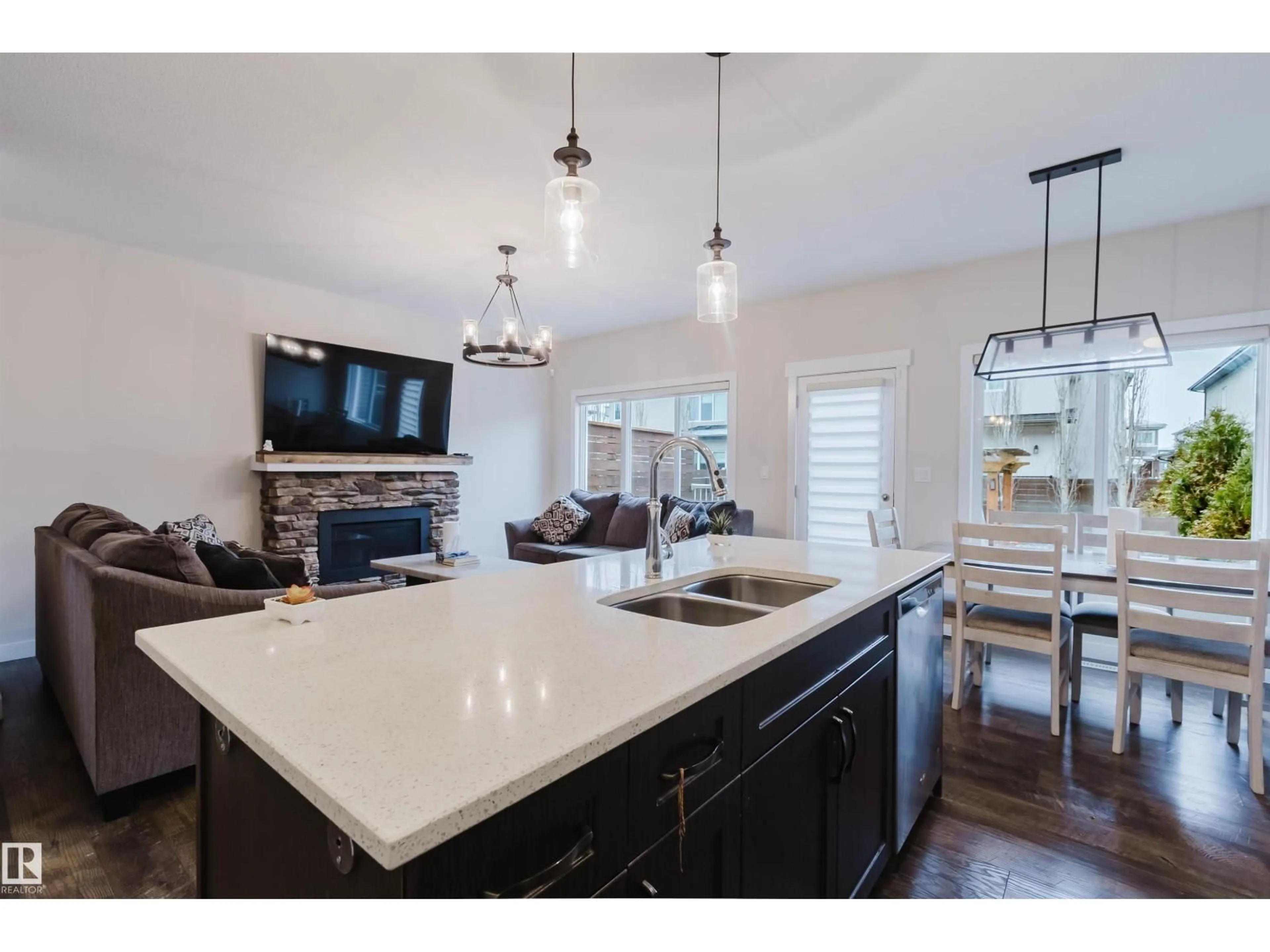 Open concept kitchen, ceramic/tile floor for 2878 KOSHAL CR, Edmonton Alberta T6W3J8