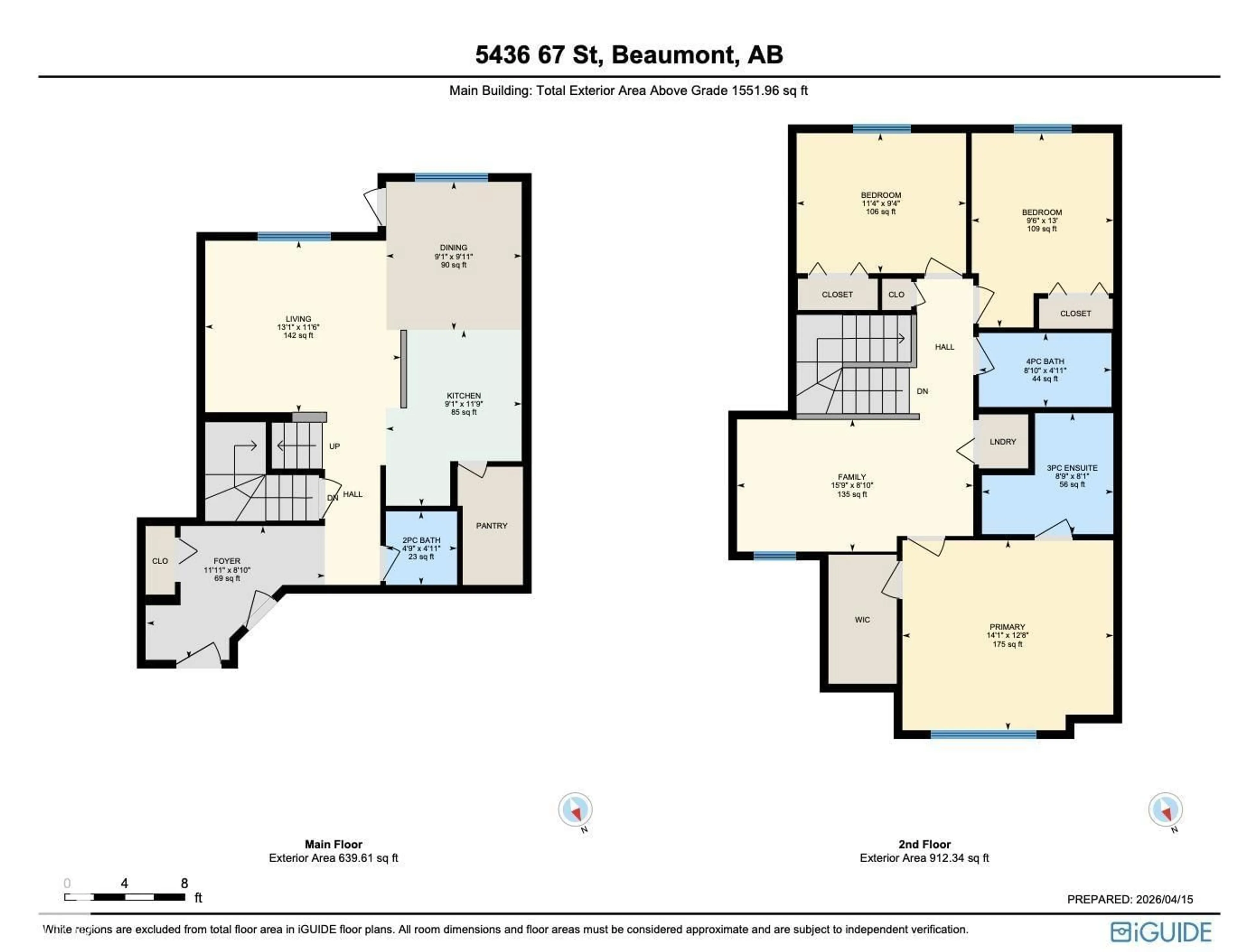 Floor plan for 5436 67 STREET, Beaumont Alberta T4X2A2