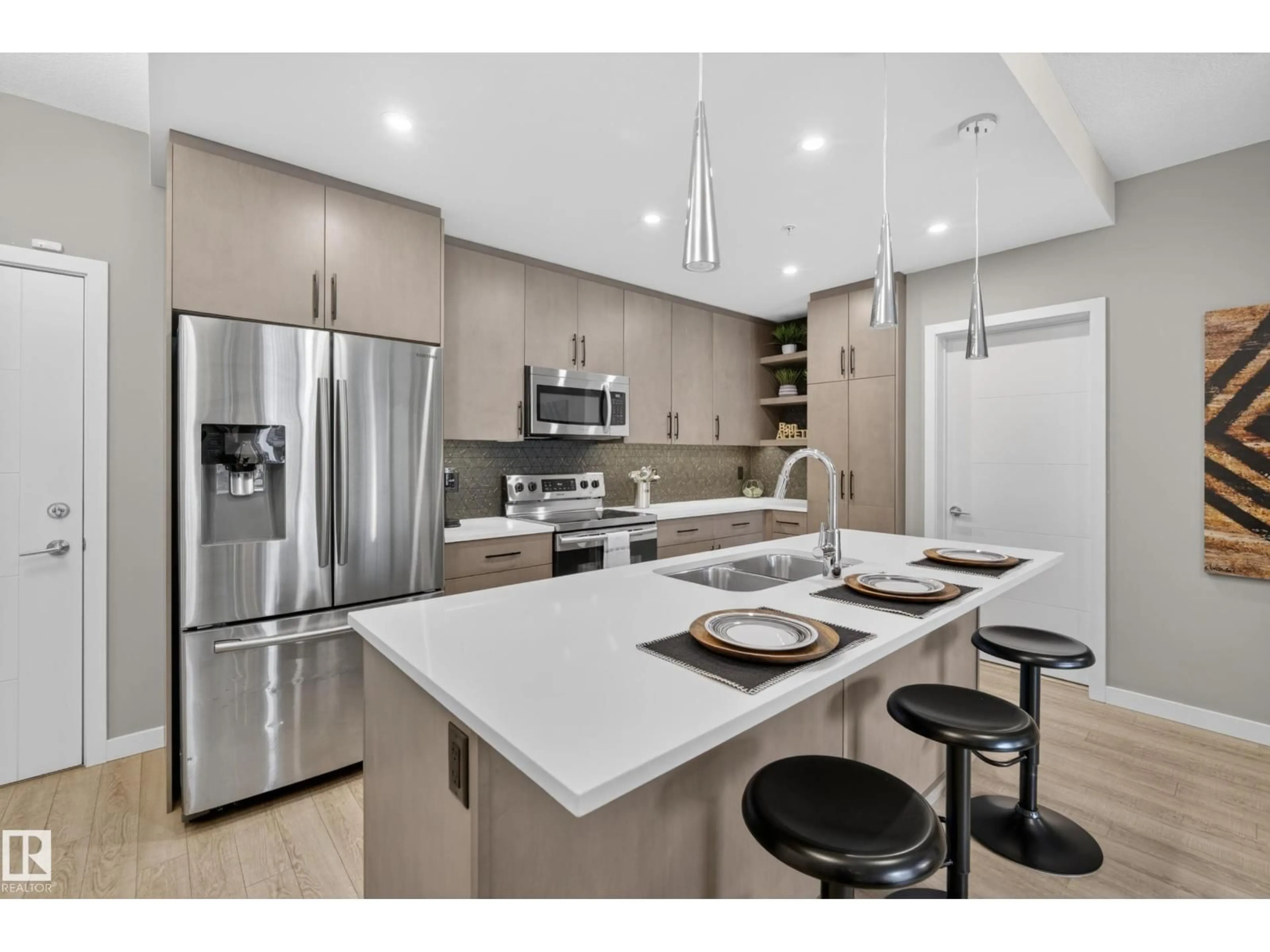 Open concept kitchen, ceramic/tile floor for #127 - 1154 ADAMSON DR, Edmonton Alberta T6W3N5