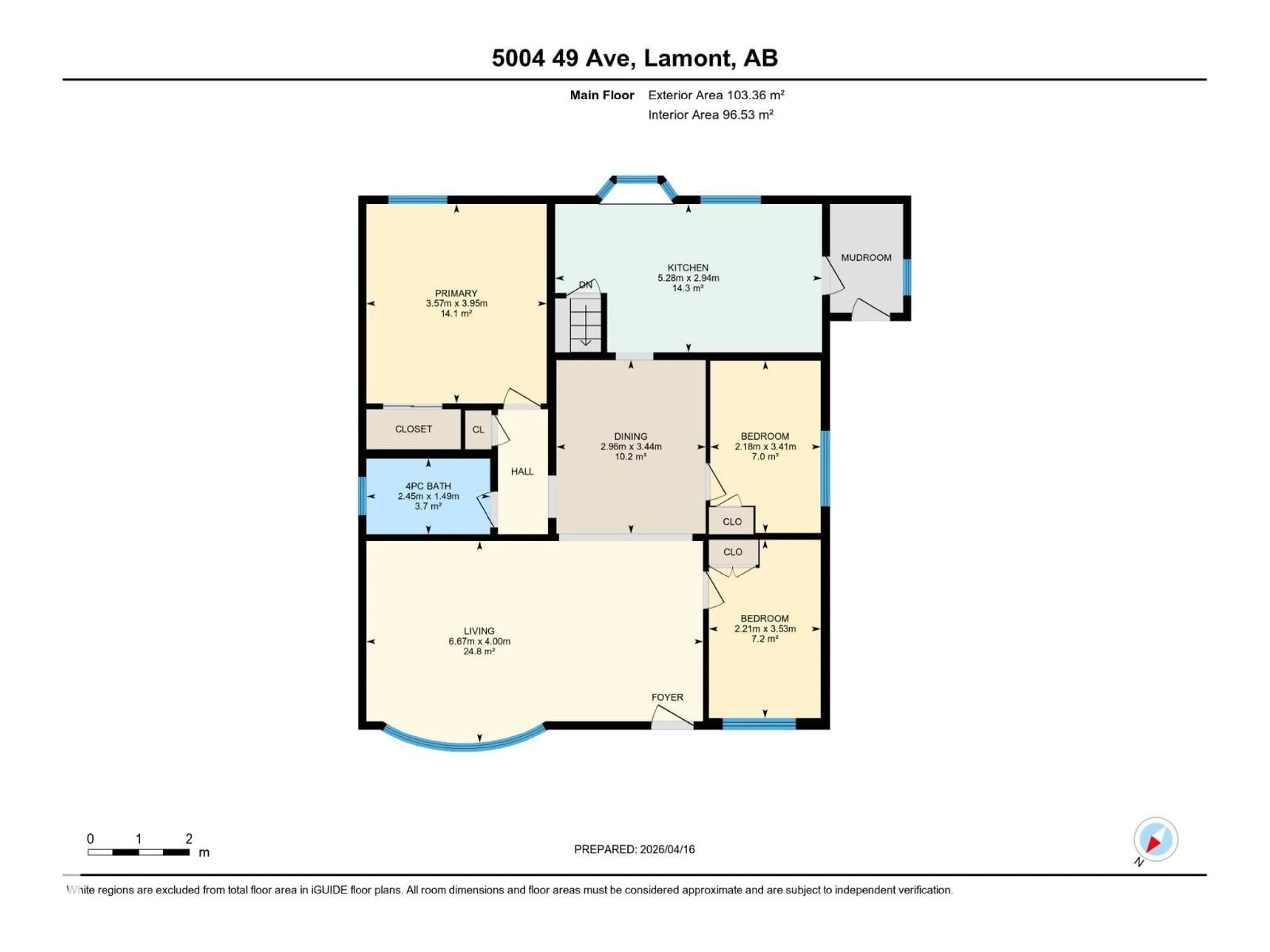 Floor plan for 5004 49 AV, Lamont Alberta T0B2R0