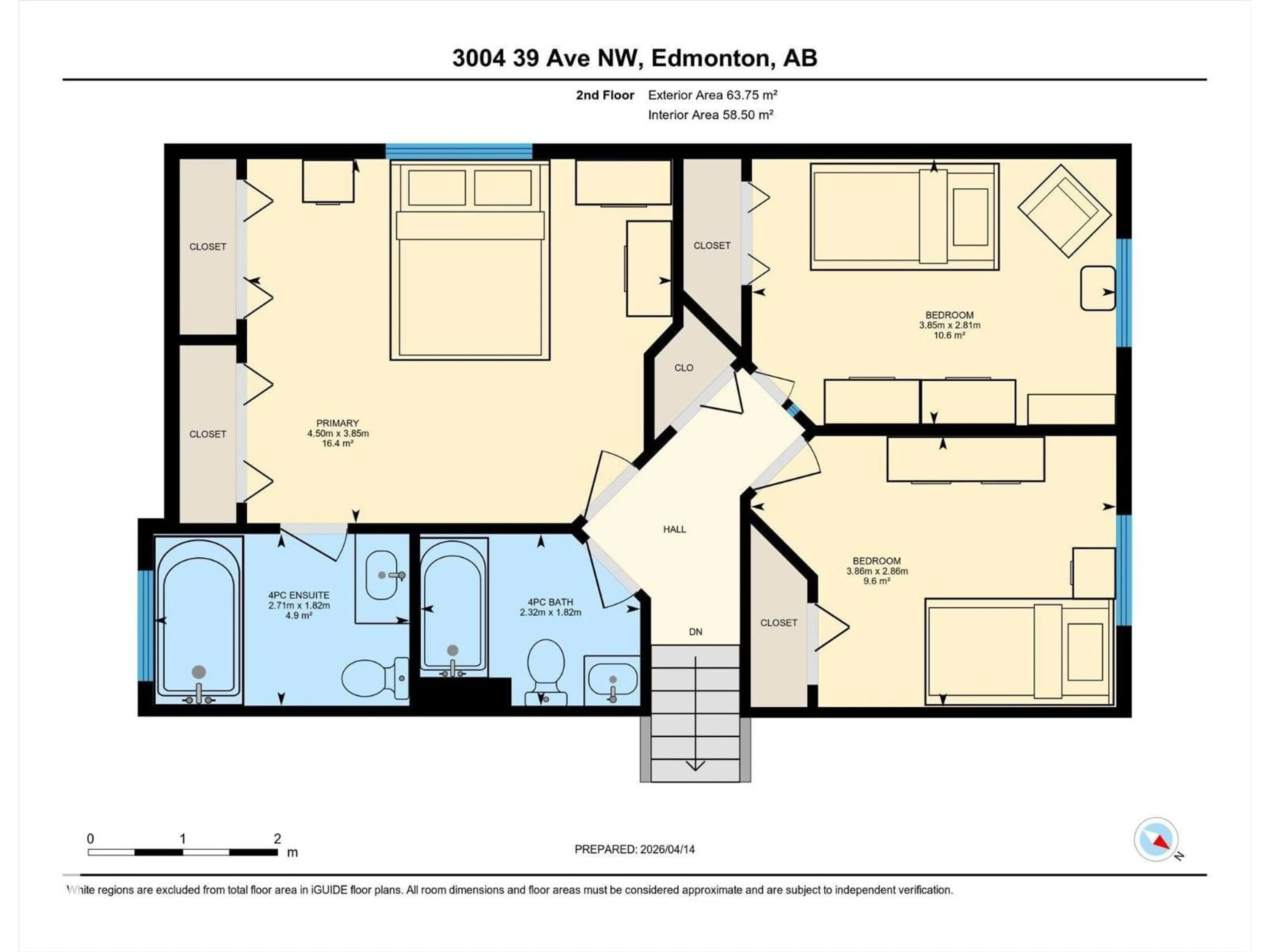 Floor plan for 3004 39 AV, Edmonton Alberta T6T1J5