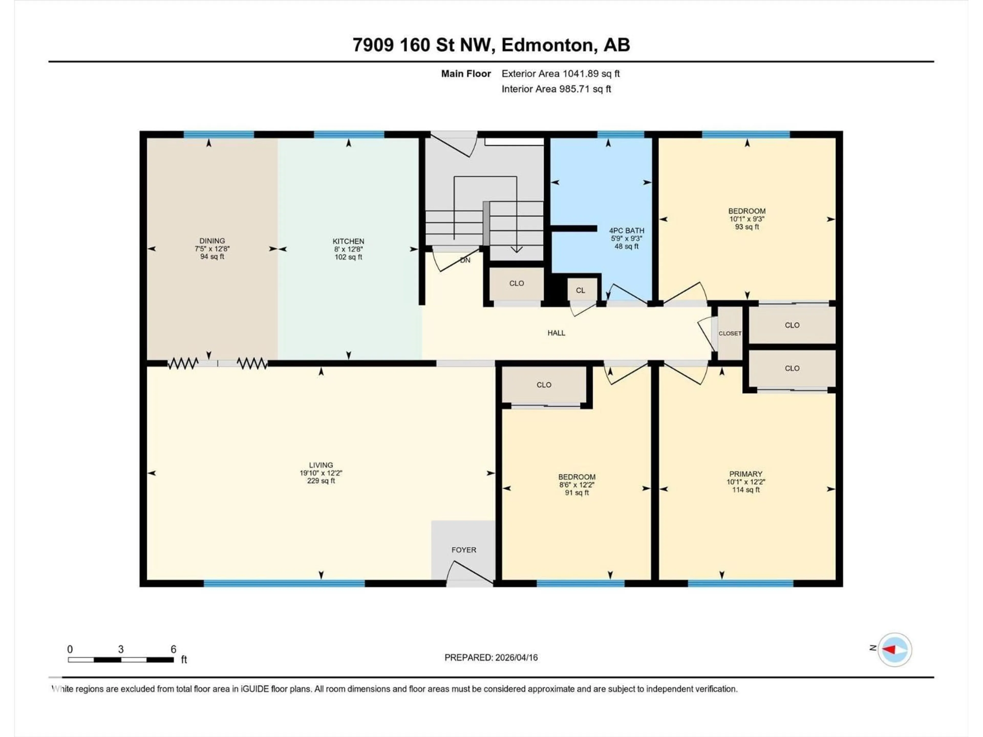 Floor plan for NW - 7909 160 ST, Edmonton Alberta T5R2G8