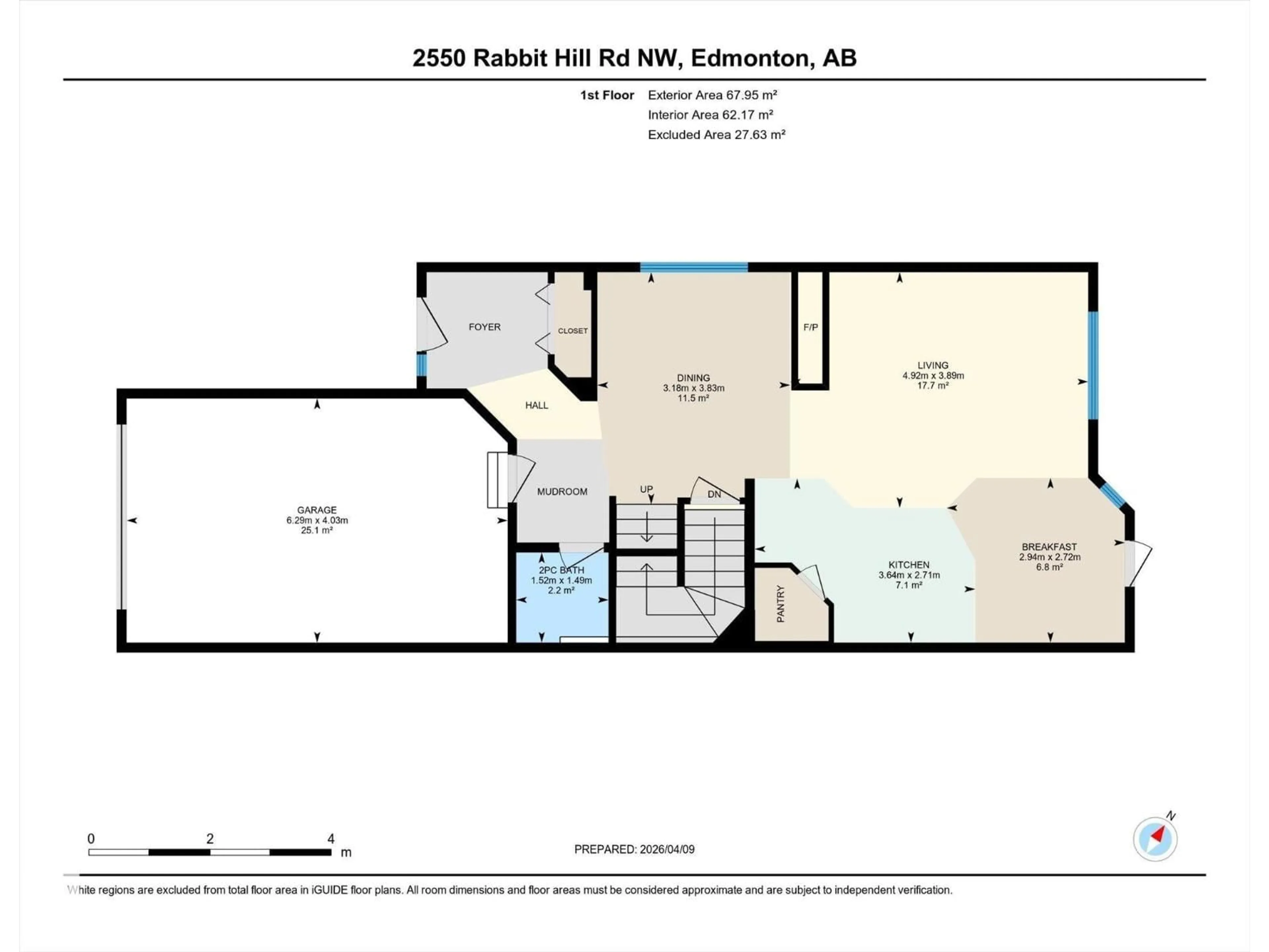 Floor plan for 2550 RABBIT HILL RD, Edmonton Alberta T6R2Y9