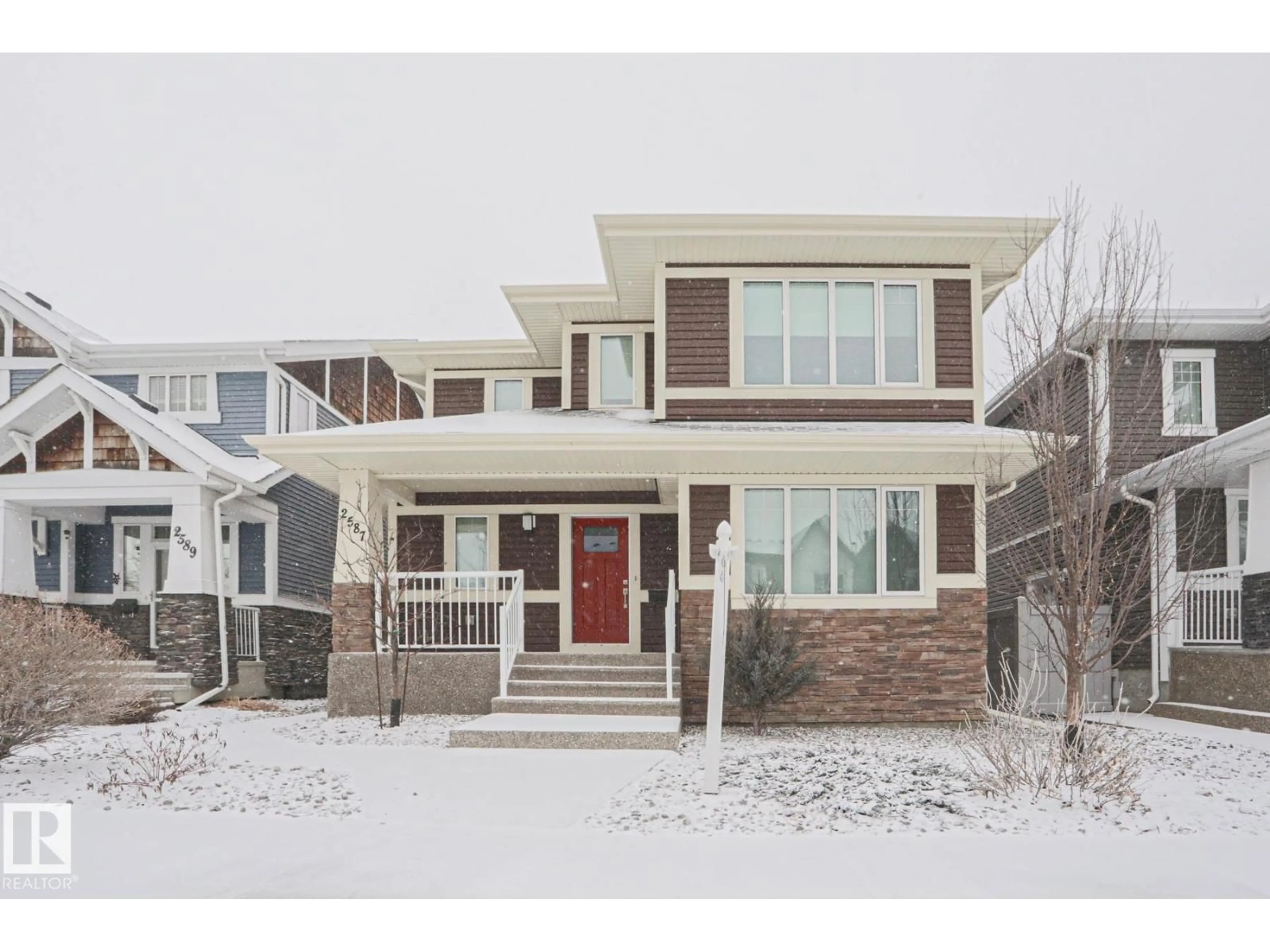 Home with brick exterior material, street for 2587 PEGASUS BV, Edmonton Alberta T5E6R1