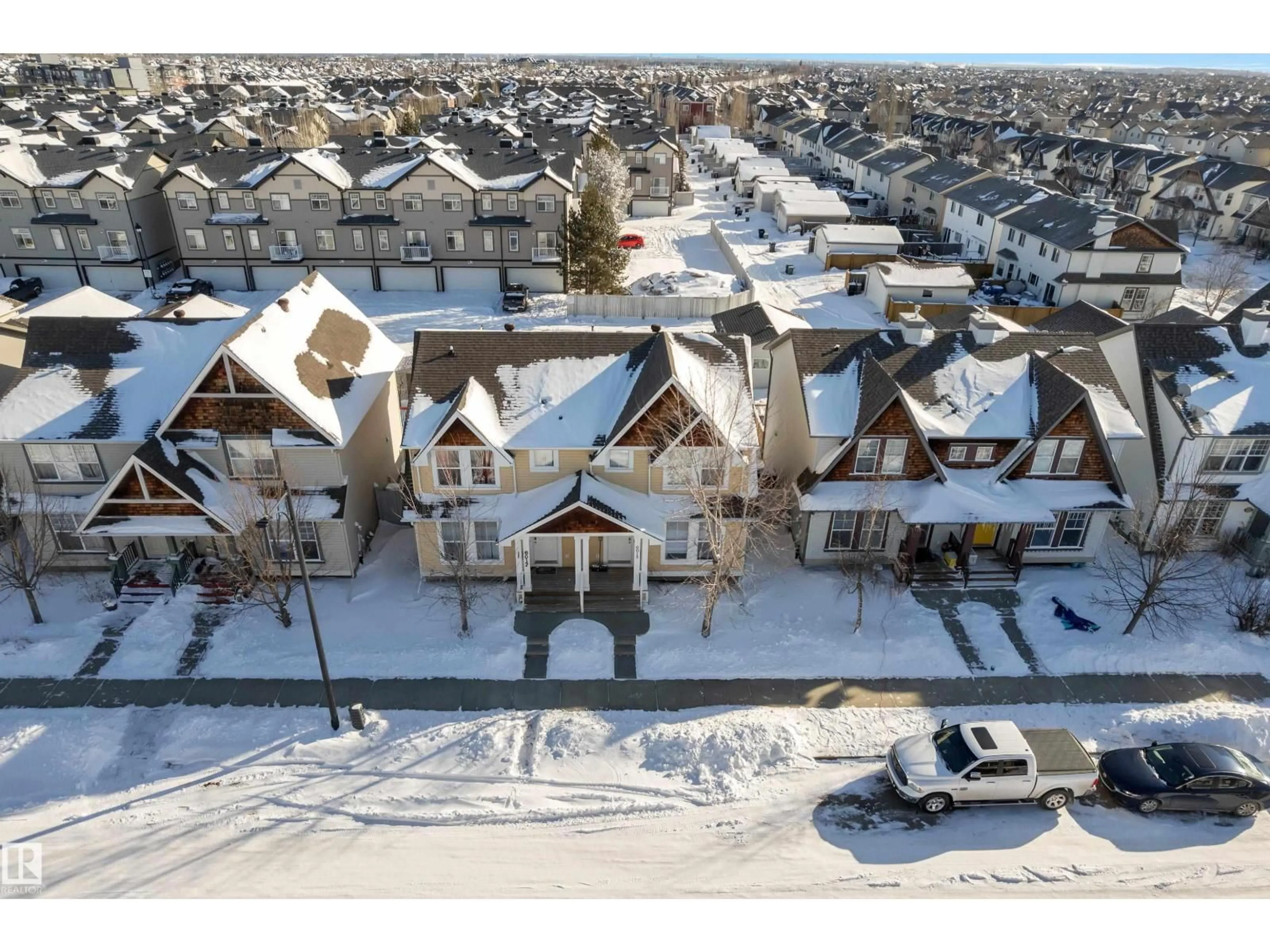 A pic from outside/outdoor area/front of a property/back of a property/a pic from drone, street for NW - 6017 213 ST, Edmonton Alberta T6M0H7