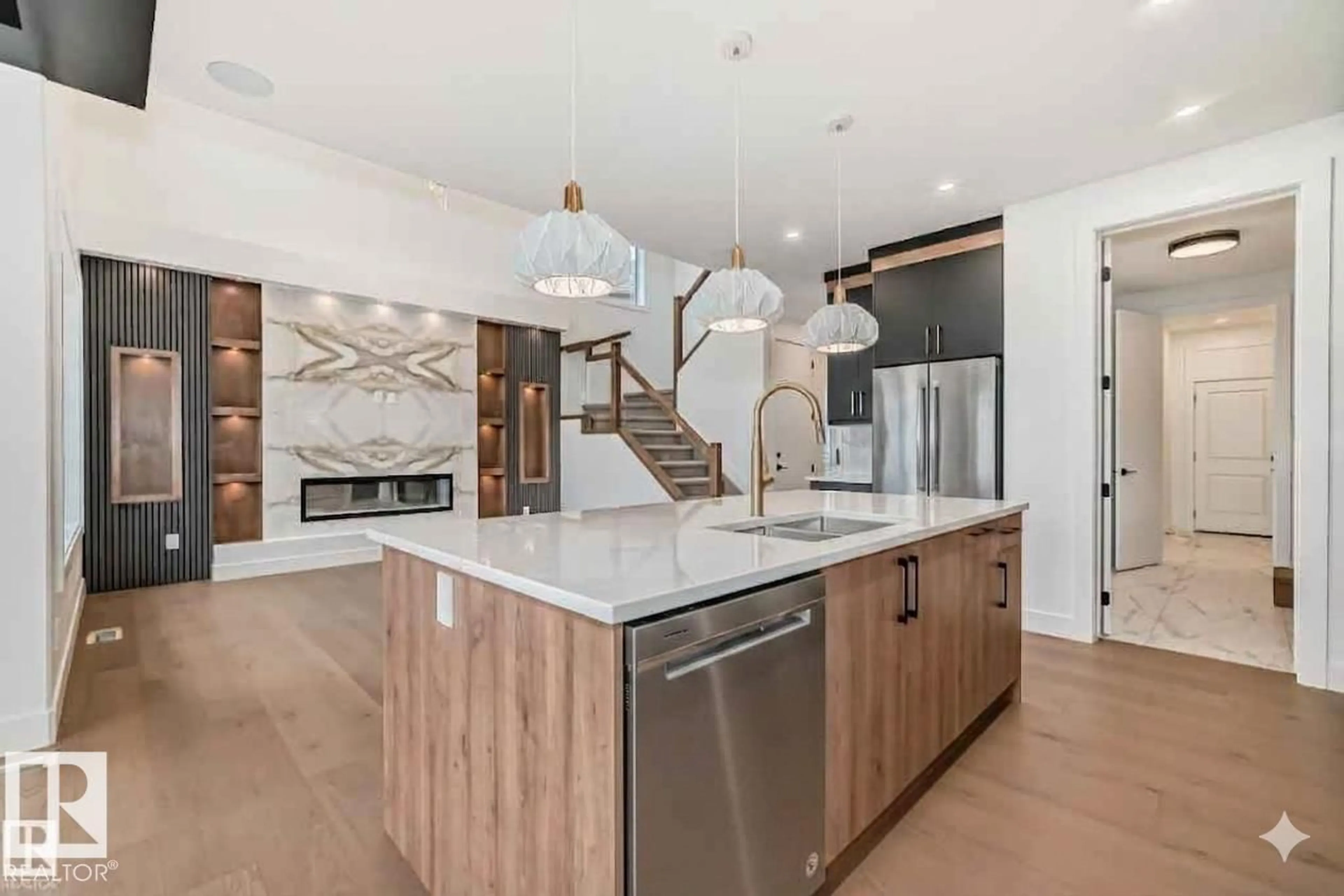 Open concept kitchen, ceramic/tile floor for NW - 8414 223 A ST, Edmonton Alberta T5T7X2