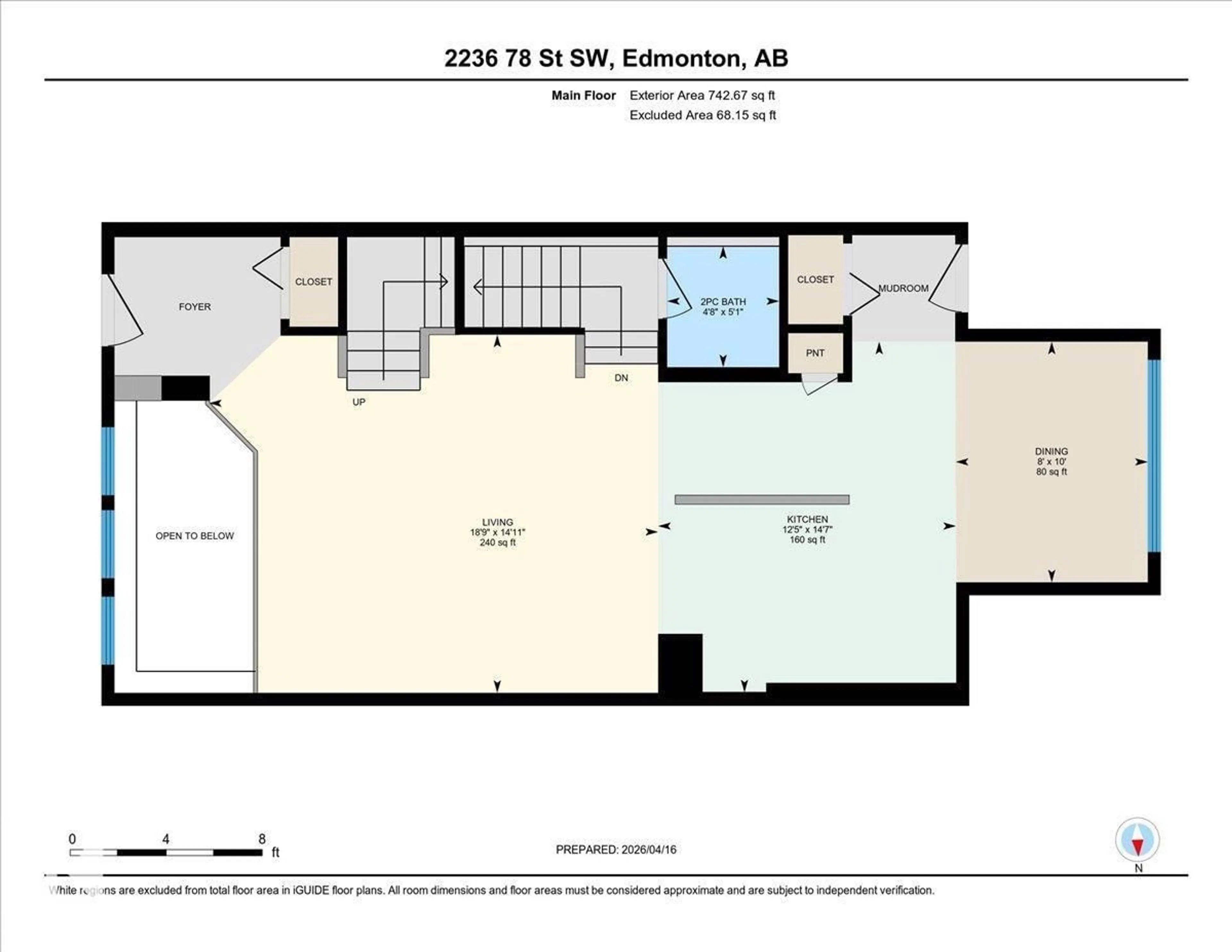 Floor plan for SW - 2236 78 ST, Edmonton Alberta T6X0Z2