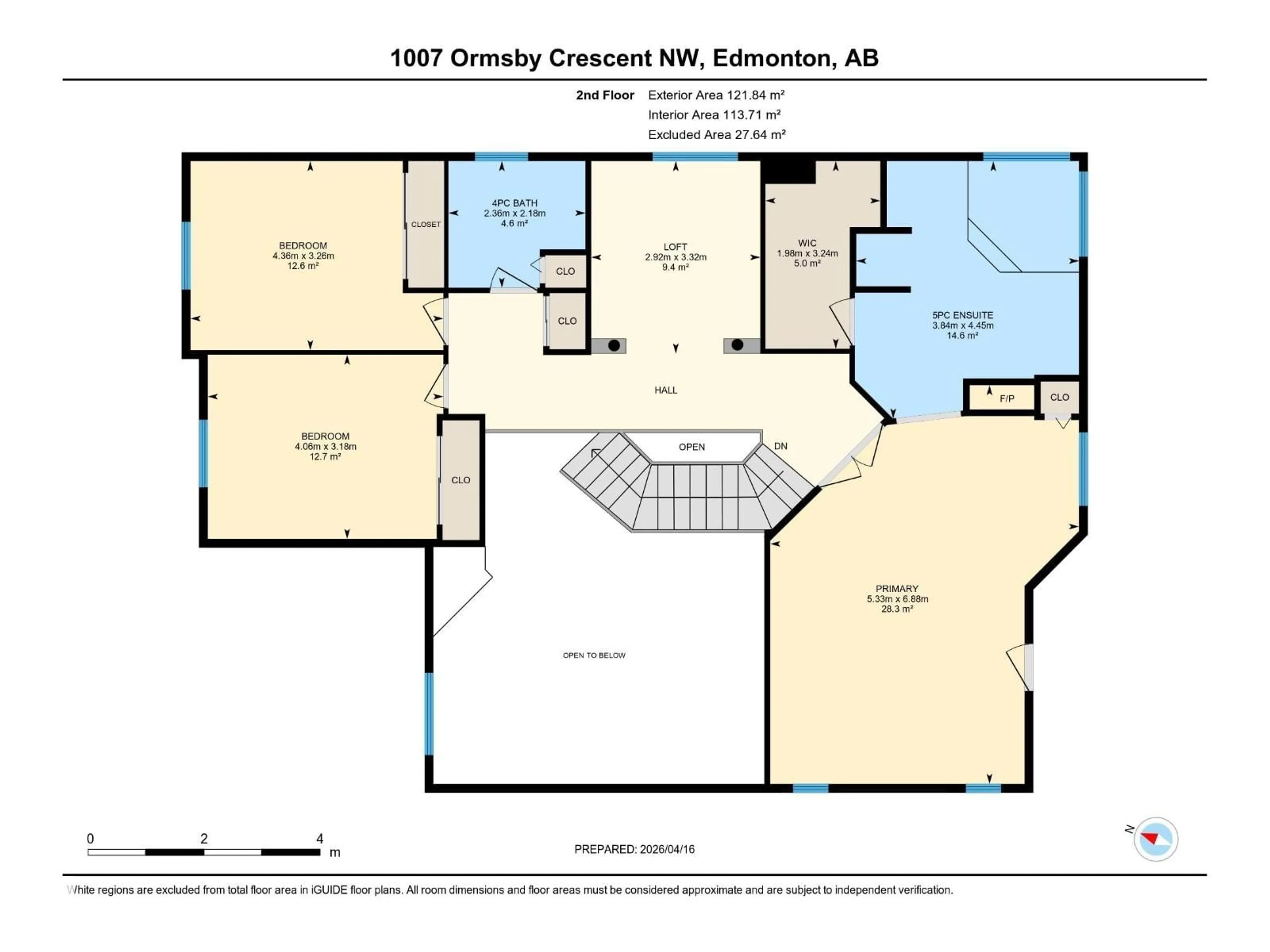 Floor plan for 1007 ORMSBY CR, Edmonton Alberta T5T6G8