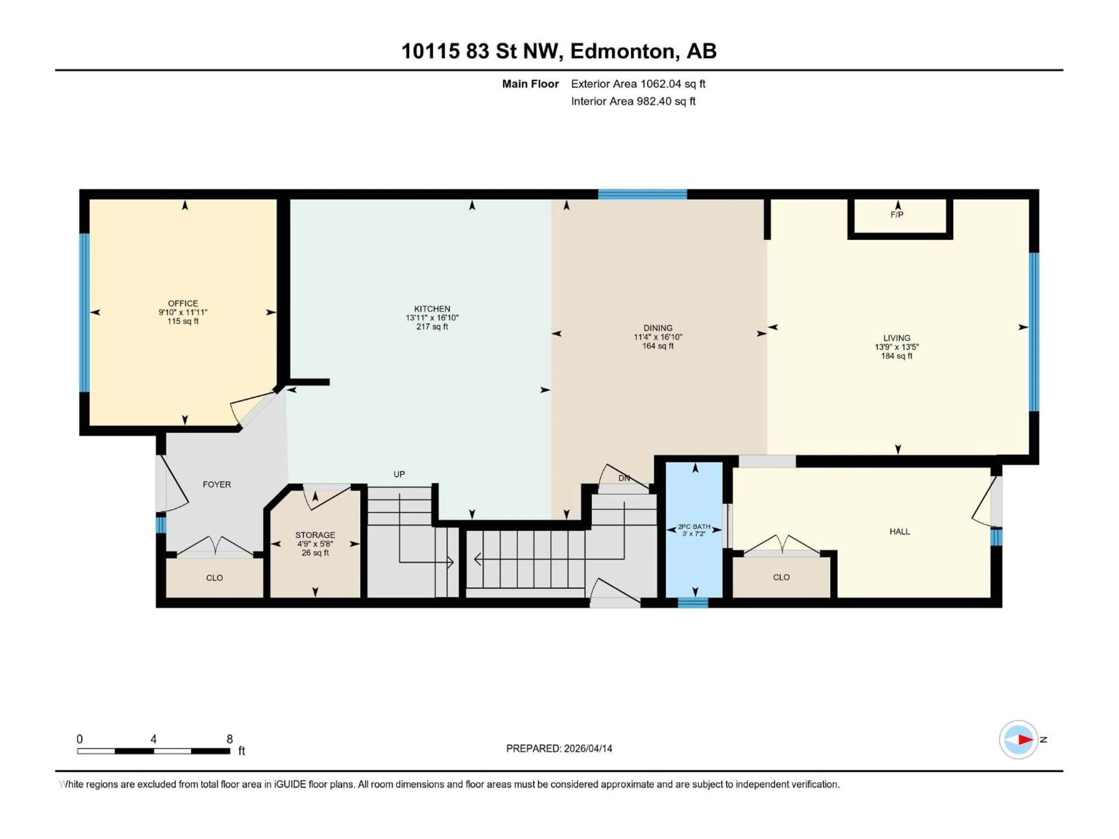 Floor plan for NW - 10115 83 ST, Edmonton Alberta T6A3N5