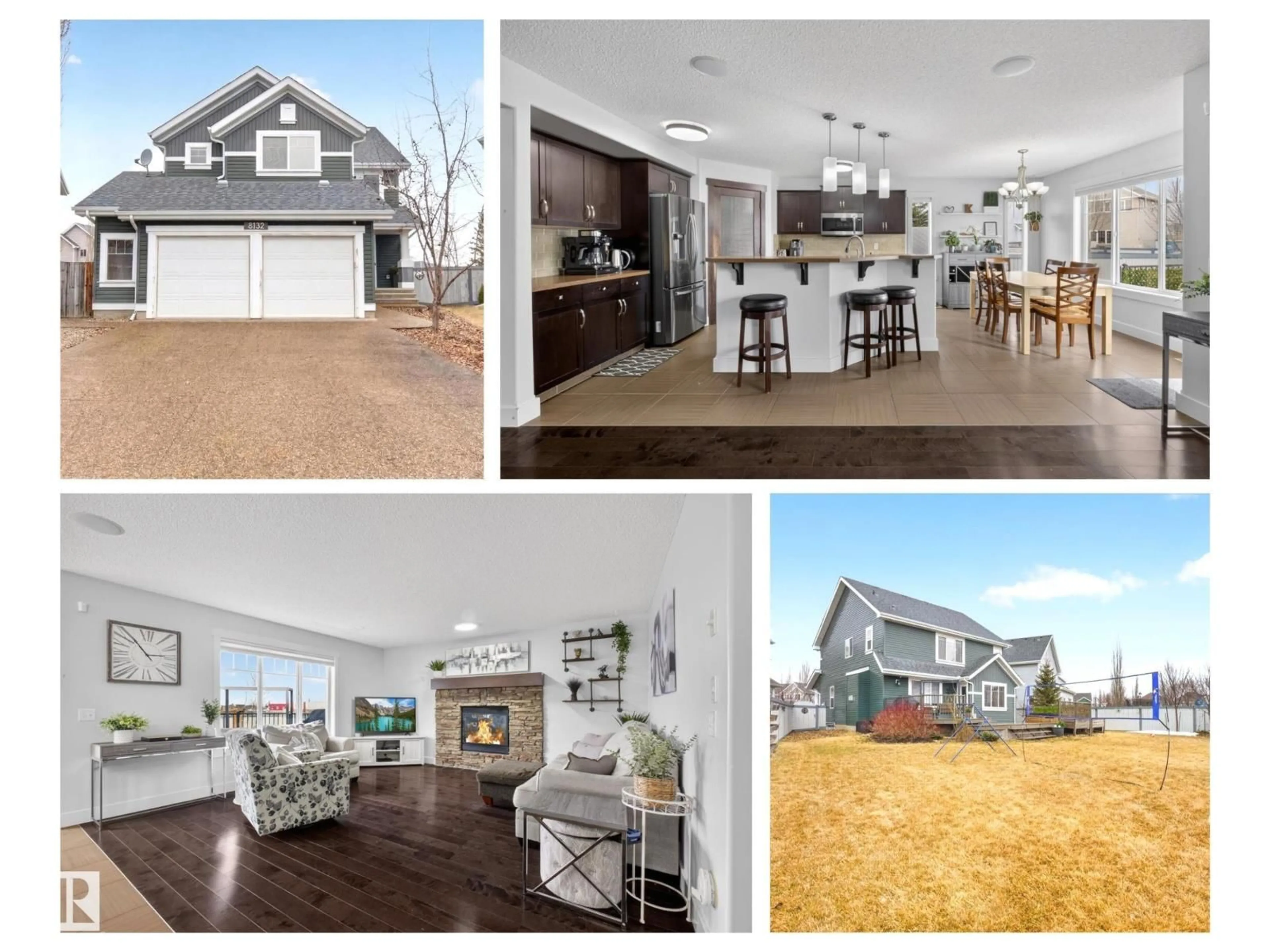 Open concept kitchen, wood/laminate floor for SW - 8132 16A AV, Edmonton Alberta T6X0H8