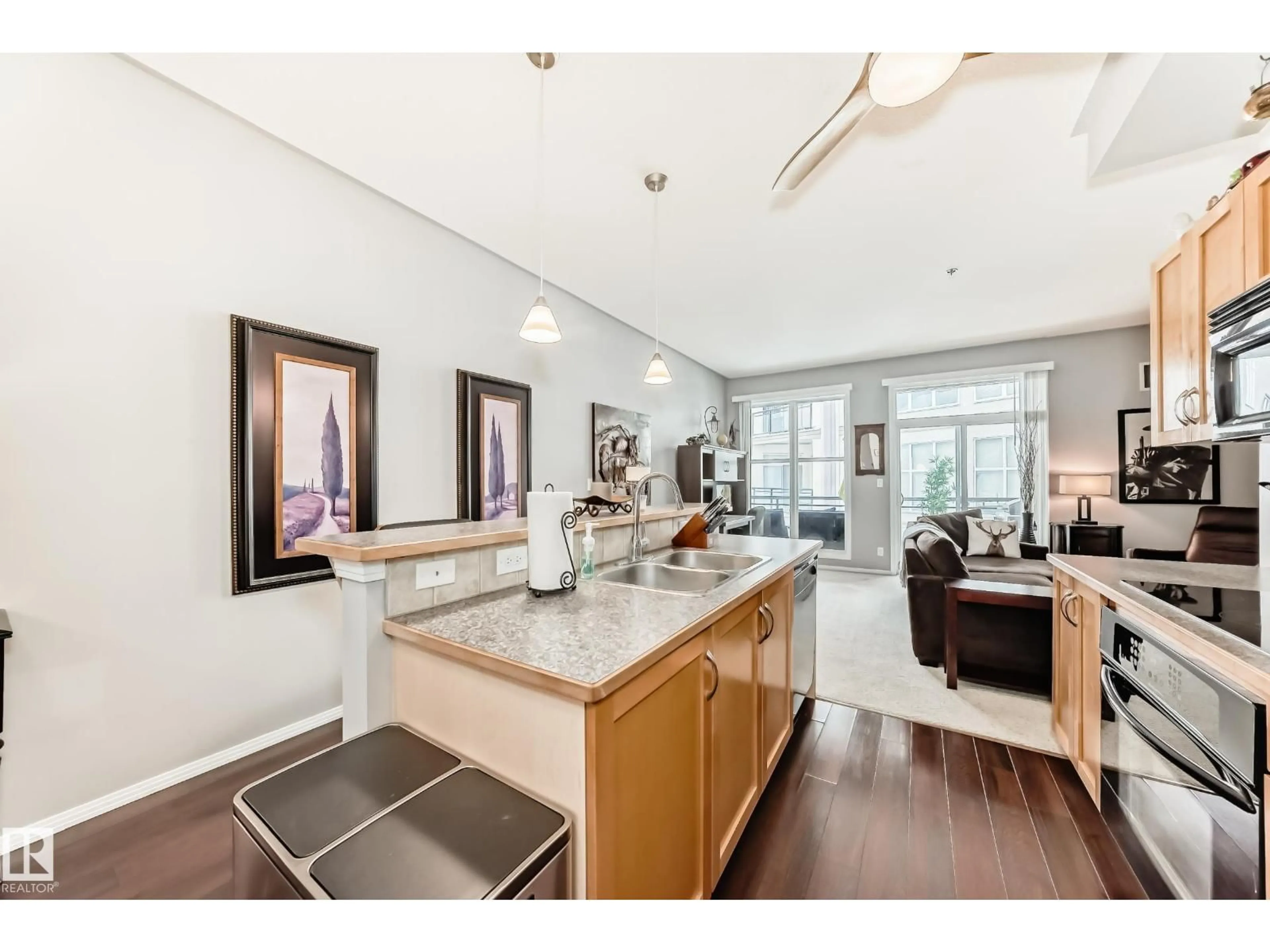 Open concept kitchen, unknown for NW - 350 4827 104A ST, Edmonton Alberta T6H0R5