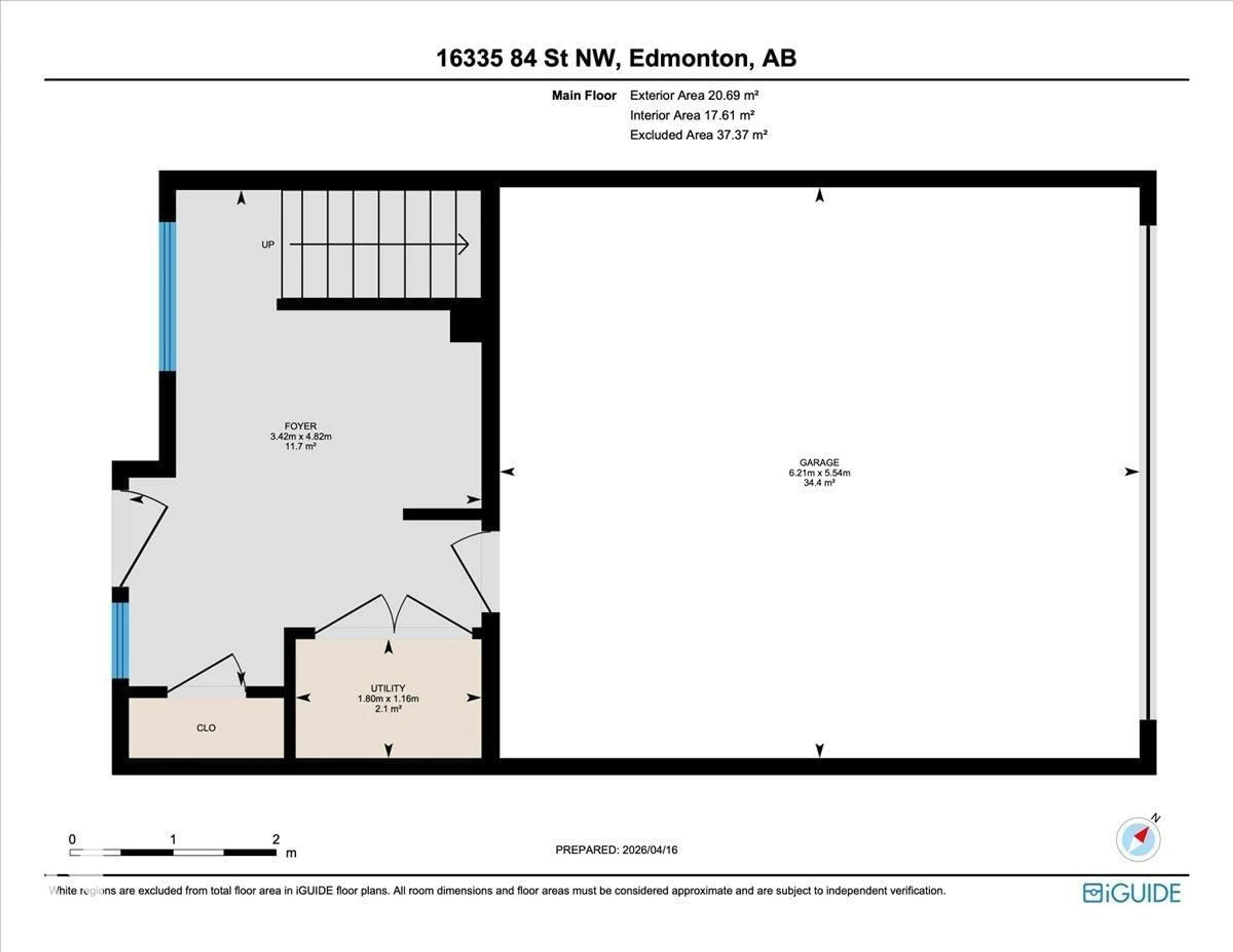 Floor plan for #4 - 16335 84 ST, Edmonton Alberta T5Z0S1