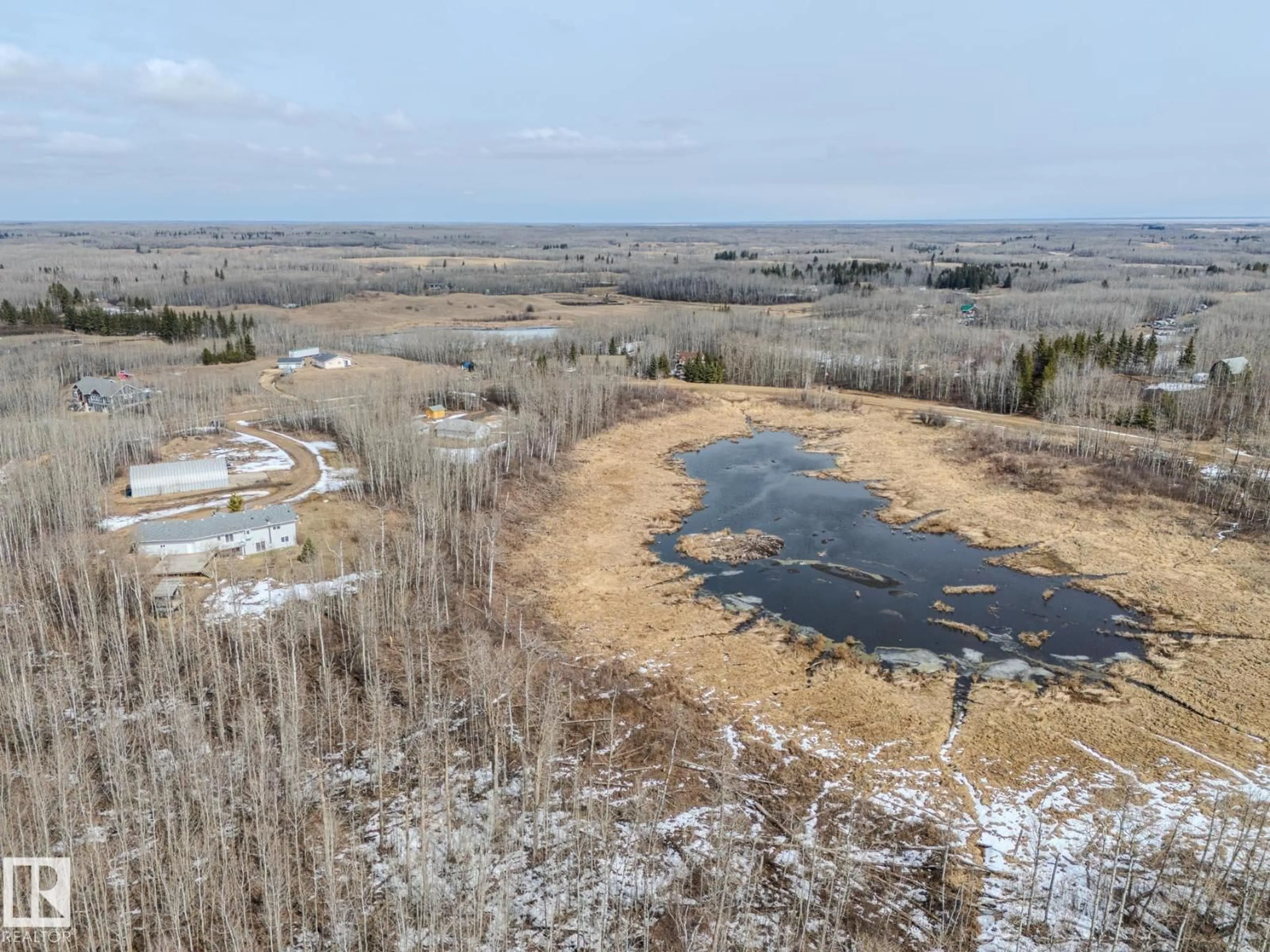 A pic from outside/outdoor area/front of a property/back of a property/a pic from drone, water/lake/river/ocean view for 51129 - 24 RR 201, Rural Beaver County Alberta T0B4J1