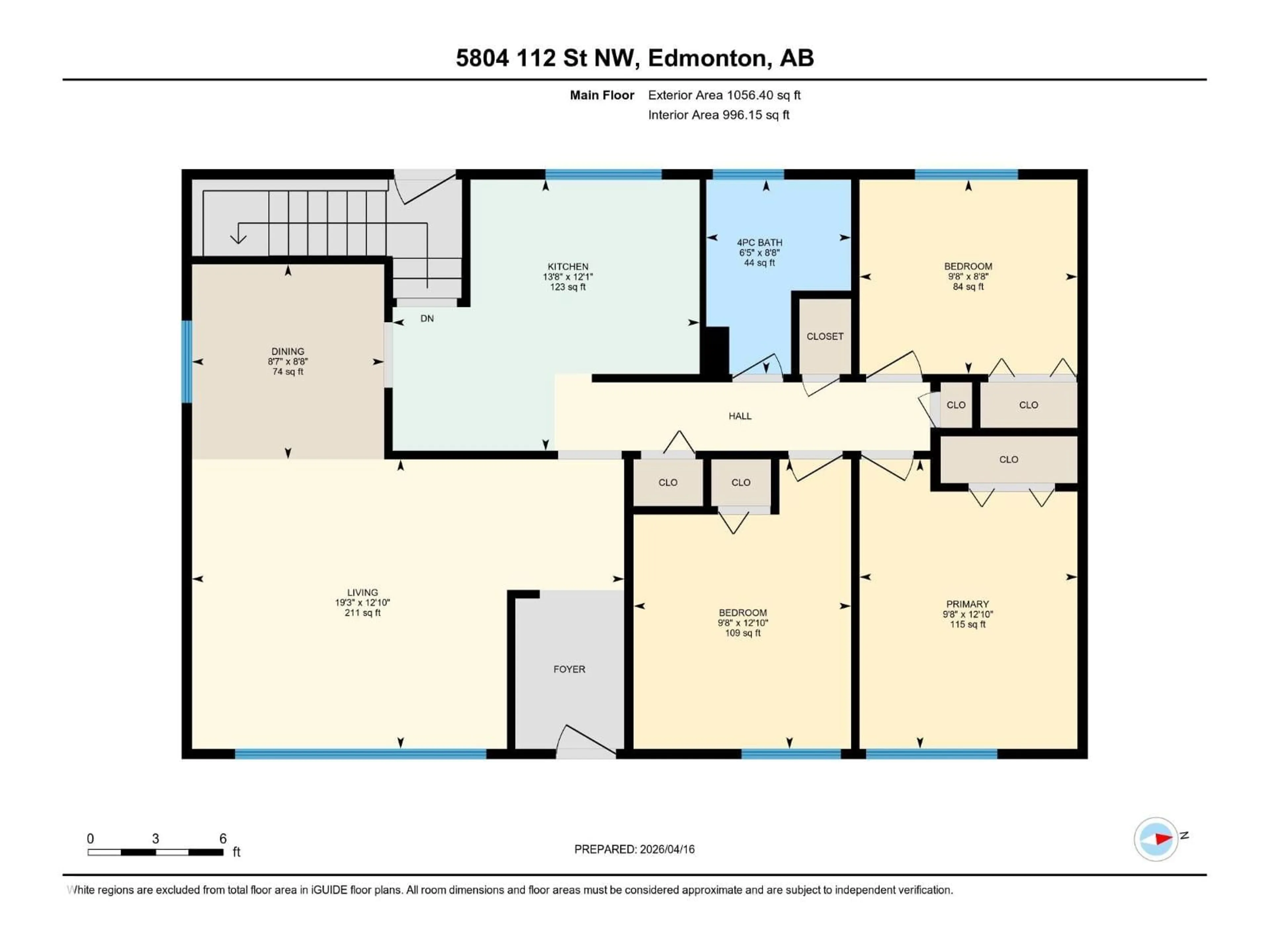 Floor plan for 5804 112 ST, Edmonton Alberta T6H3J5