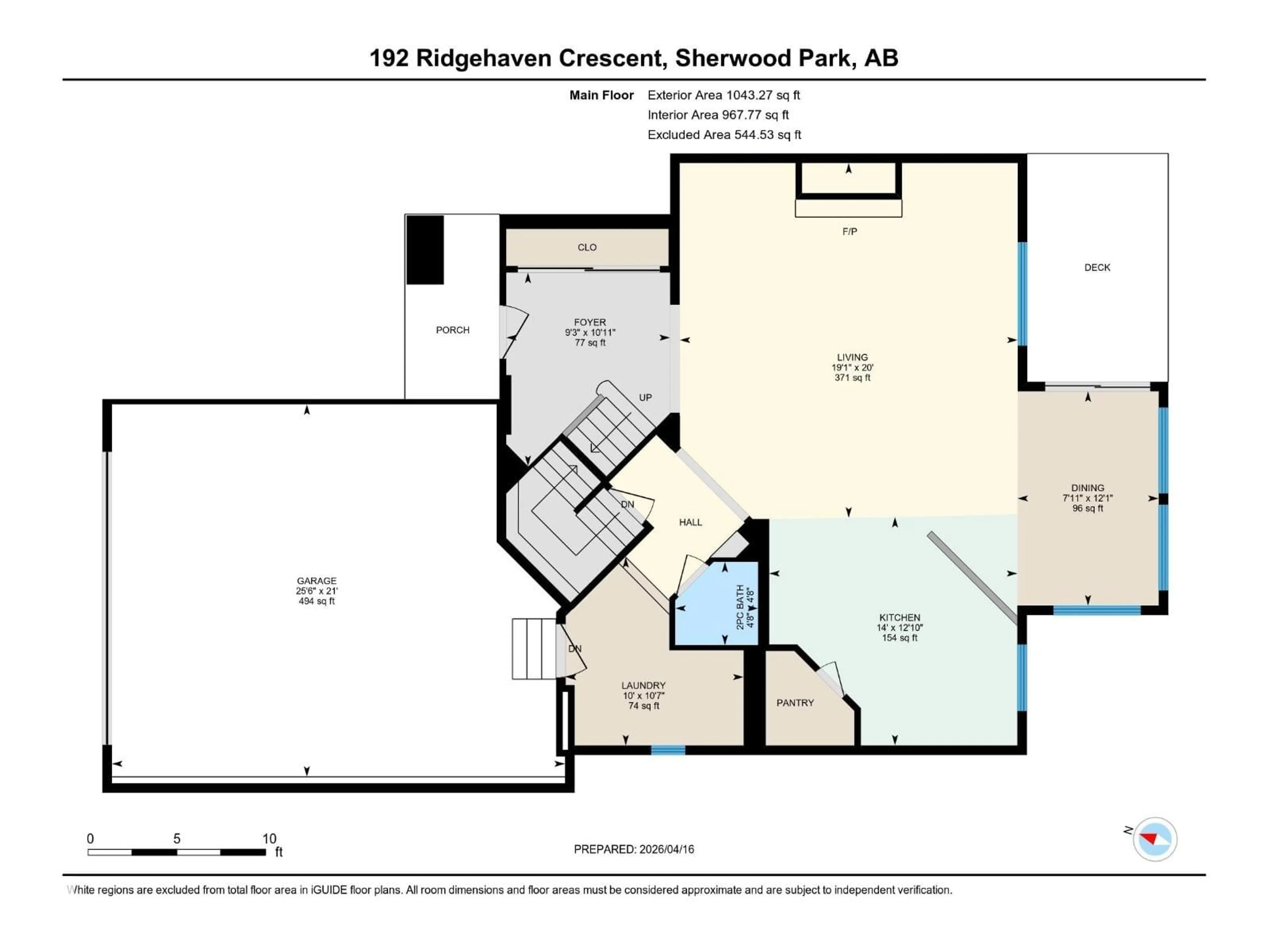 Floor plan for 192 RIDGEHAVEN CR, Sherwood Park Alberta T8A6J1