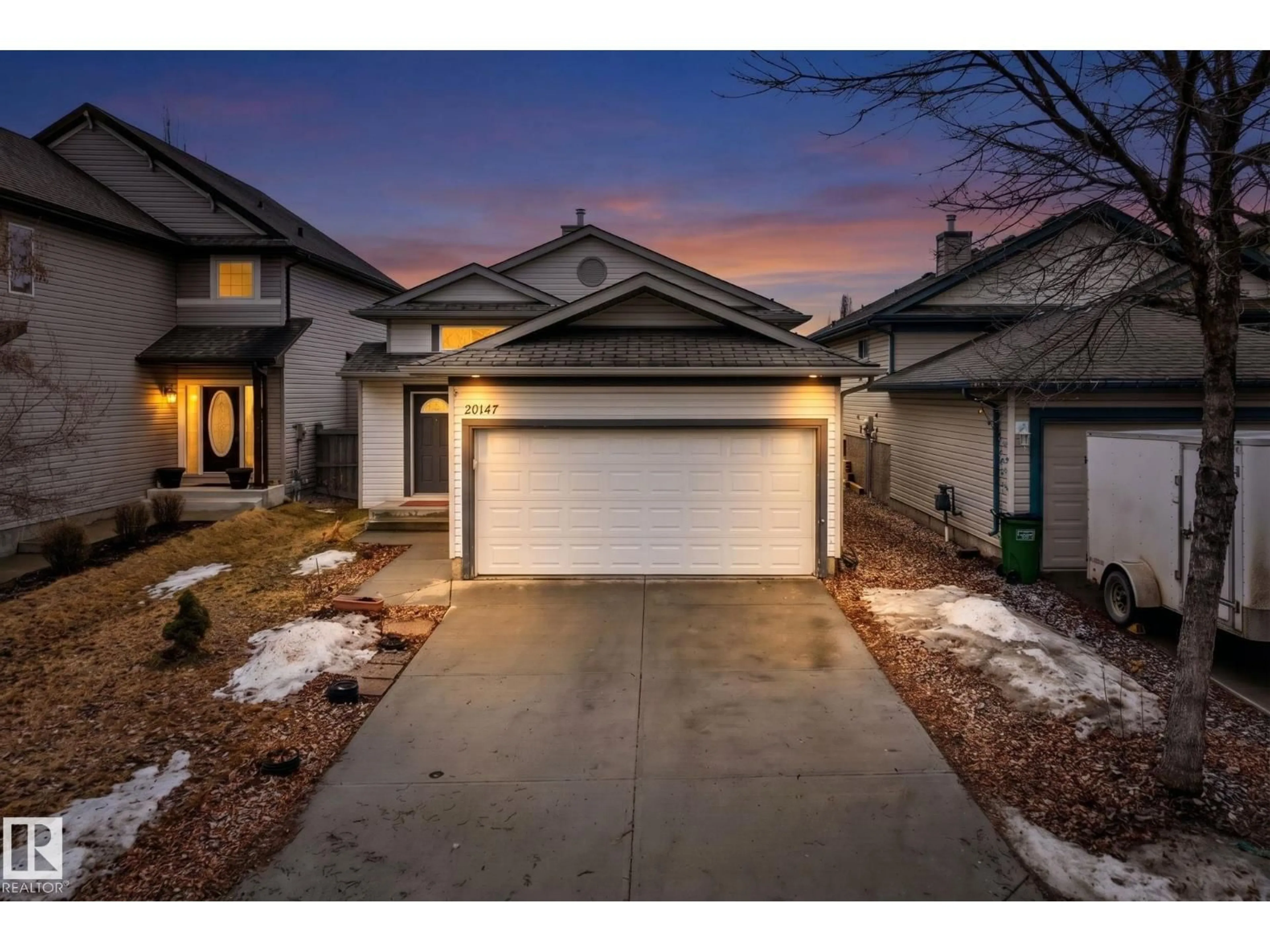 Home with brick exterior material, street for 20147 48 AV, Edmonton Alberta T6M2X8