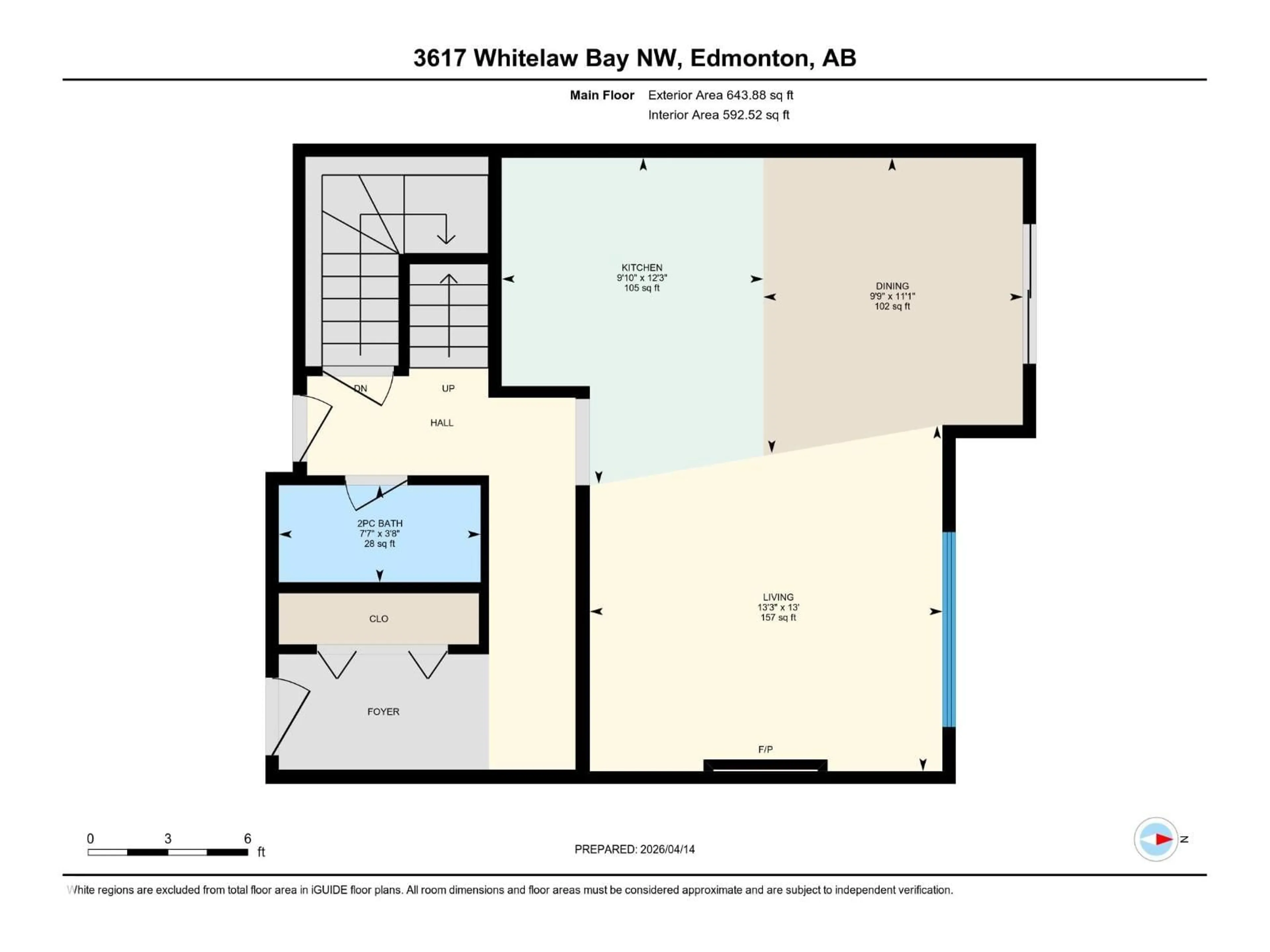 Floor plan for 3617 WHITELAW BAY BA, Edmonton Alberta T6W0P9