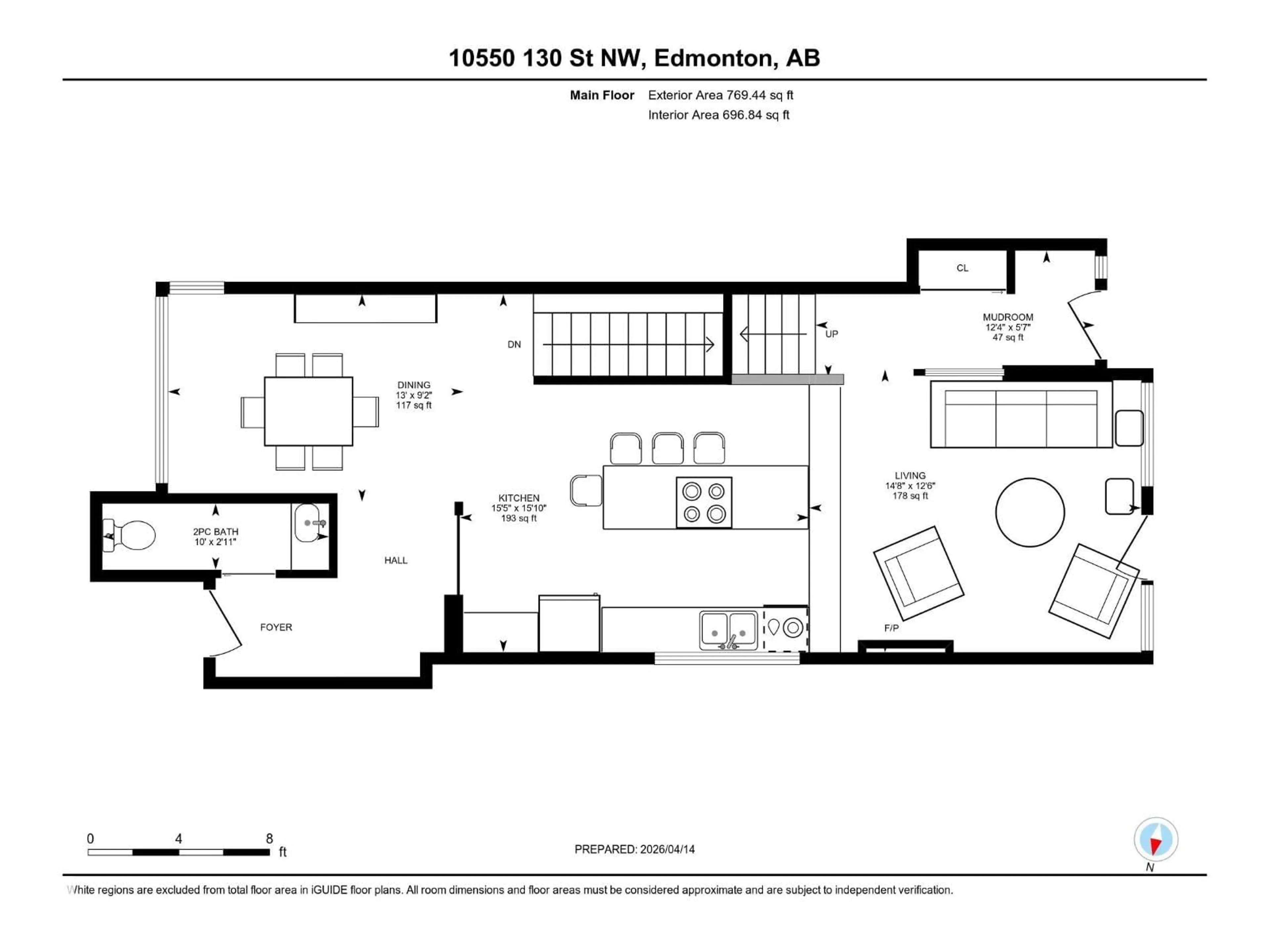 Floor plan for NW - 10550 130 ST, Edmonton Alberta T5N1X7