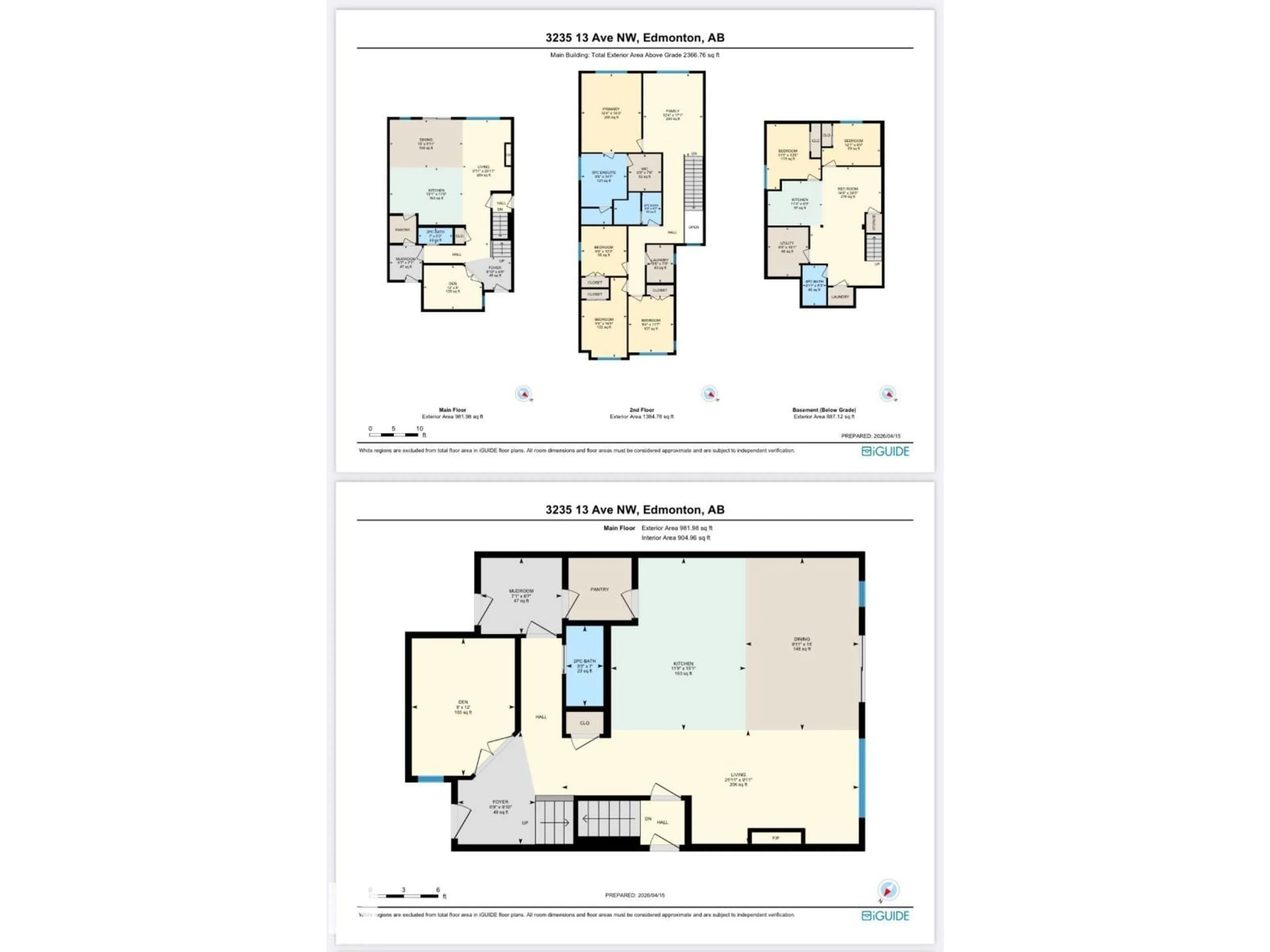 Floor plan for 3235 13 AV, Edmonton Alberta T6T0Z4