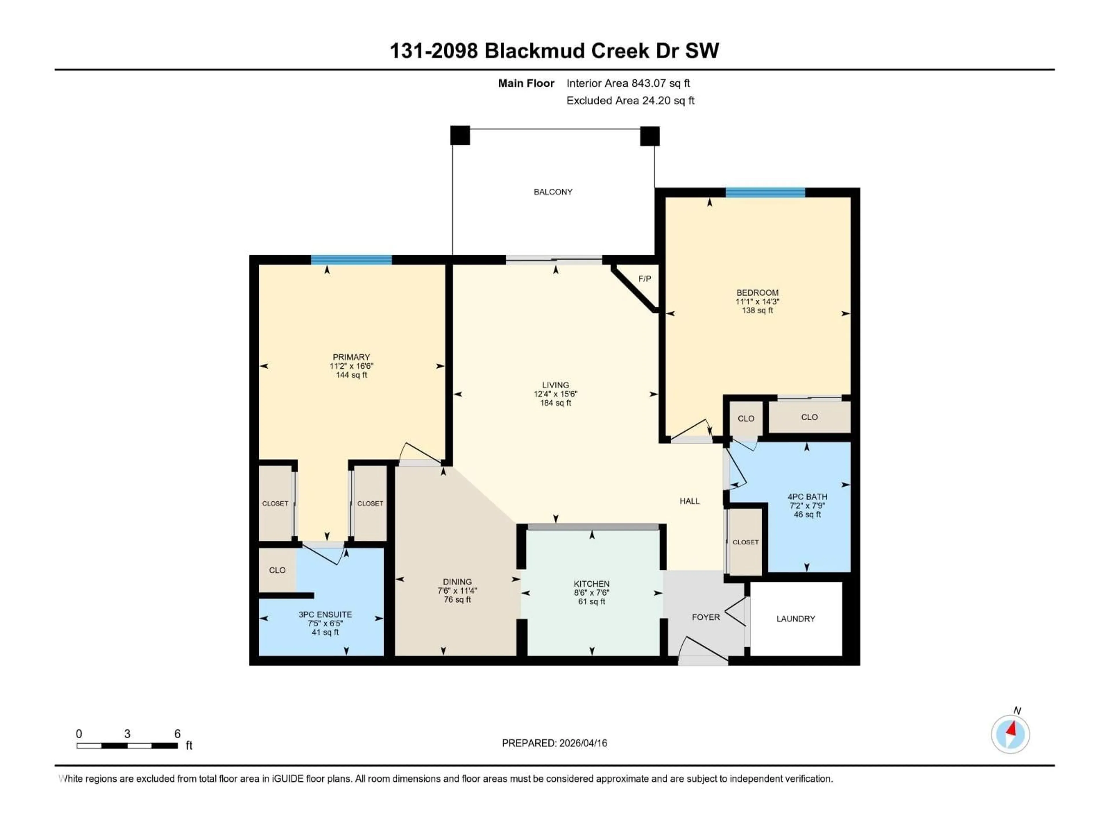 Floor plan for 2098 - 131 BLACKMUD CREEK DR, Edmonton Alberta T6W1T7