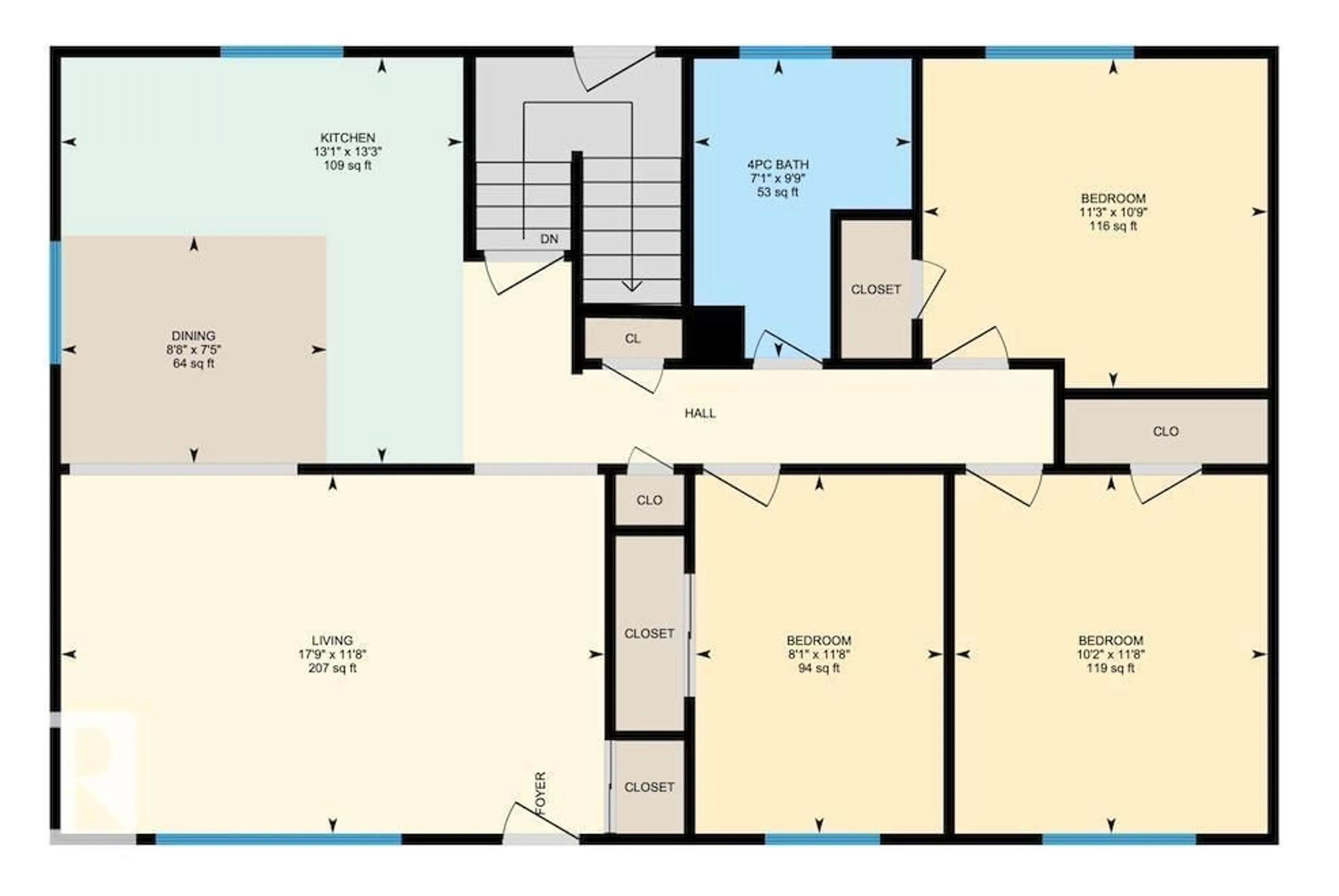 Floor plan for NW - 13031 62 ST, Edmonton Alberta T5A0V2