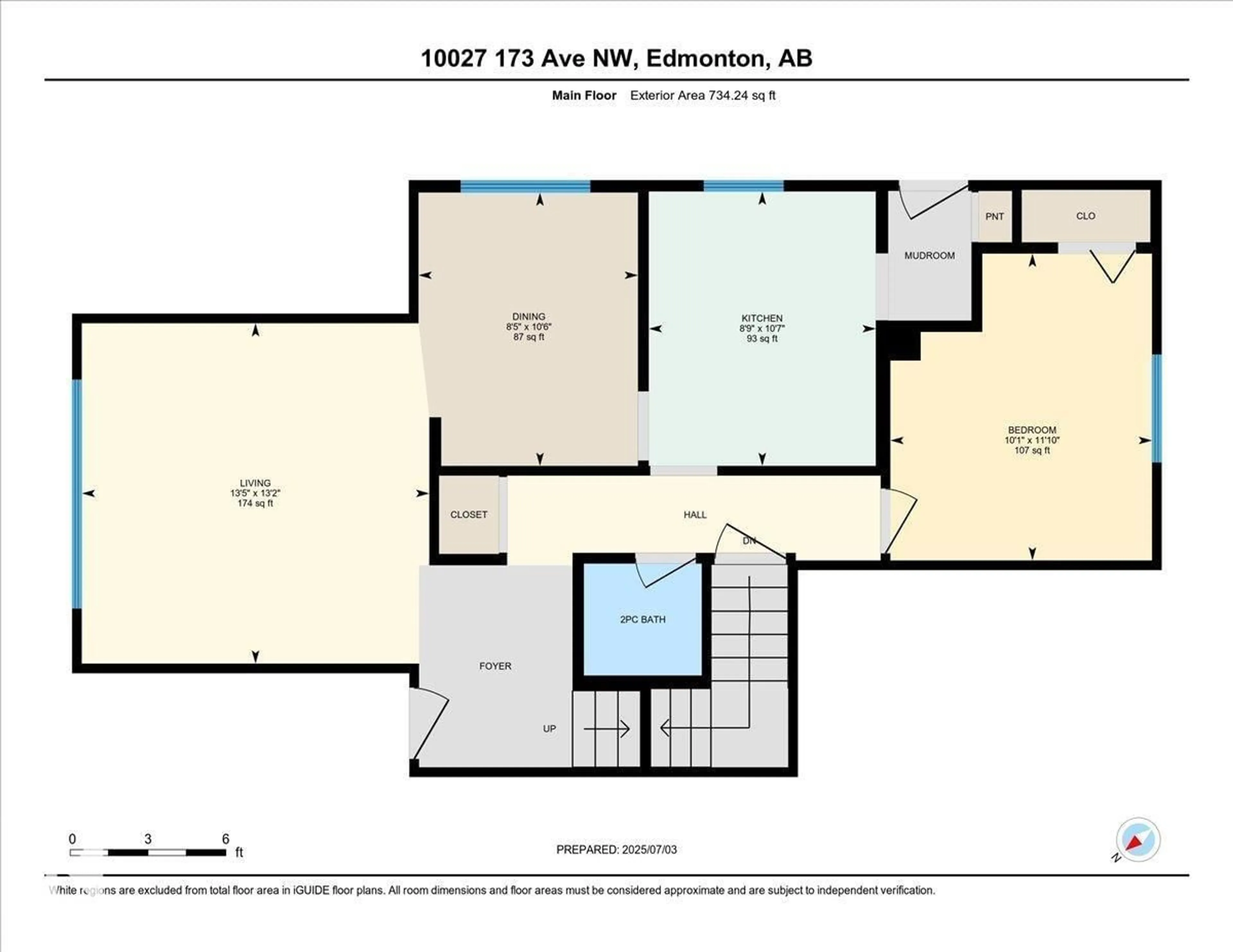 Floor plan for 10027 173 AV, Edmonton Alberta T5X3Y1
