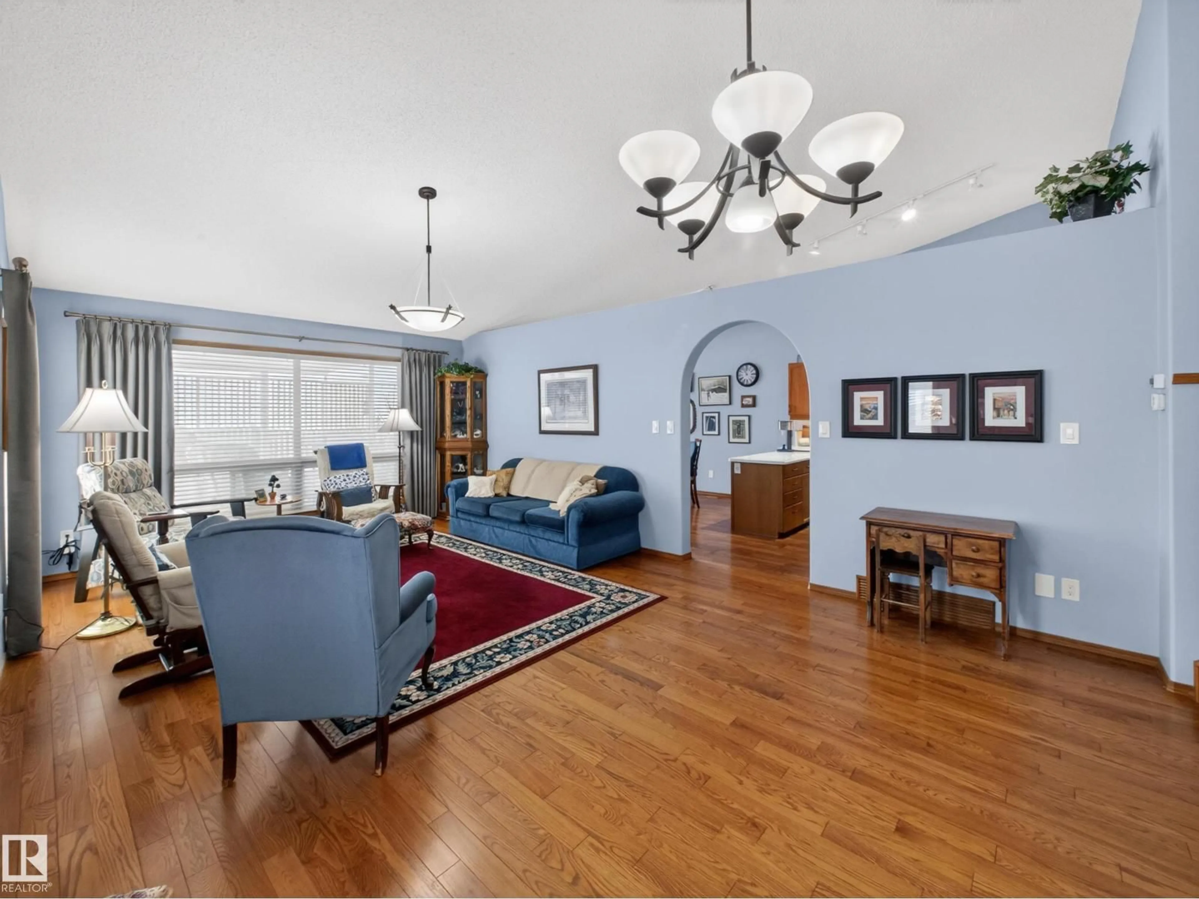 Living room with furniture, wood/laminate floor for #7 - 85 GERVAIS RD, St. Albert Alberta T8N6H5