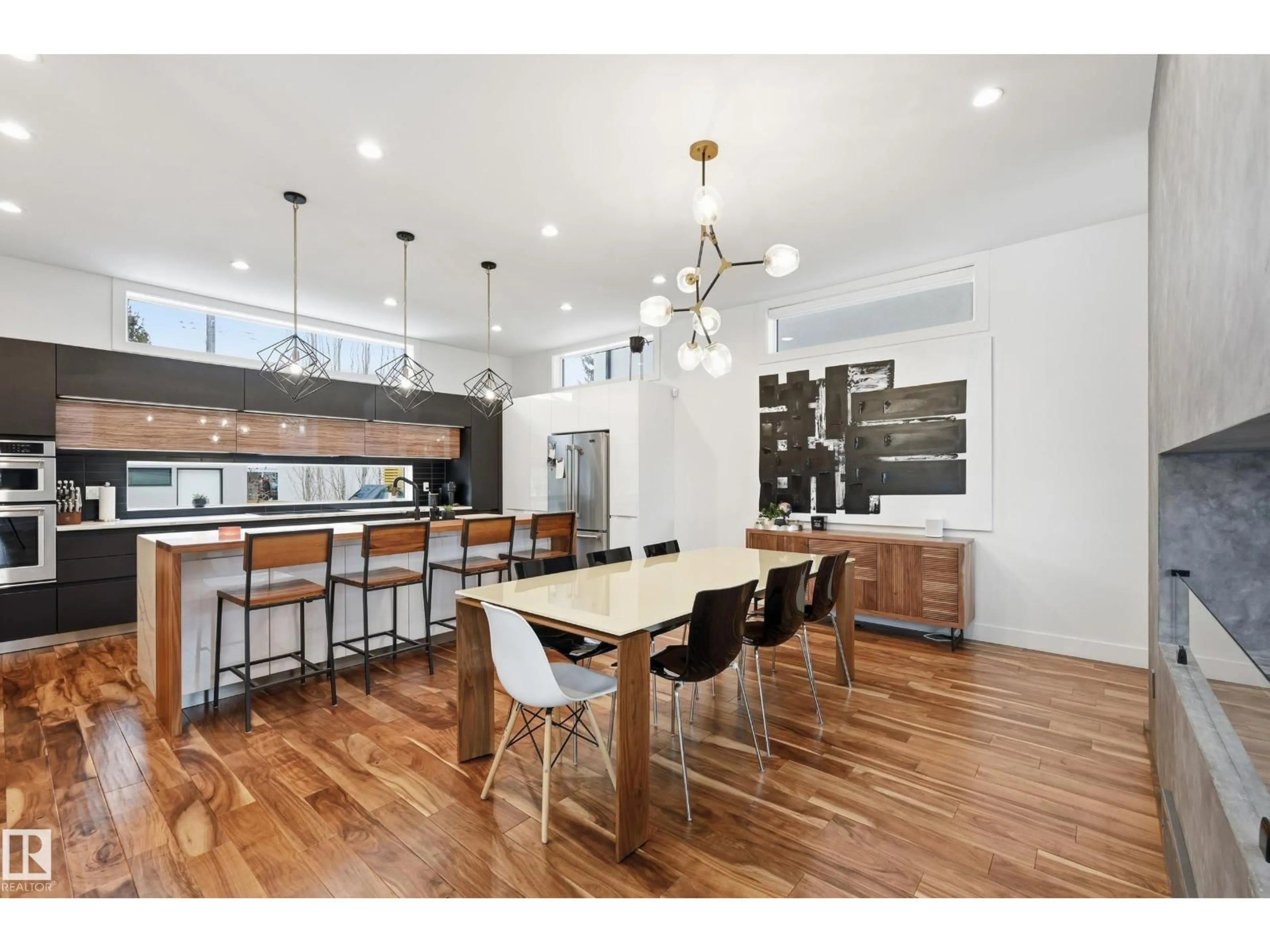 Open concept kitchen, wood/laminate floor for 44B VALLEYVIEW CR, Edmonton Alberta T5R5S6