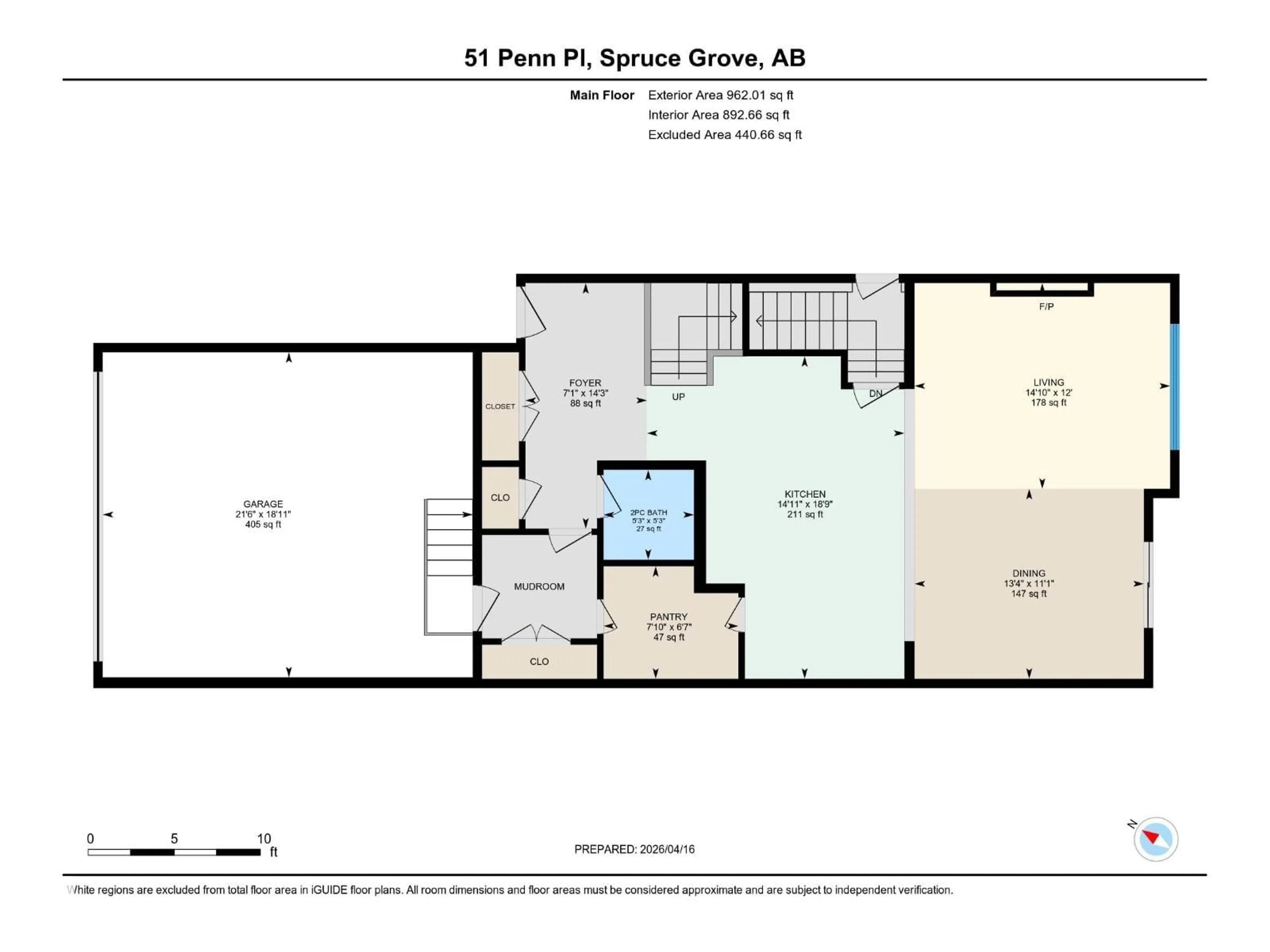 Floor plan for 51 PENN PL, Spruce Grove Alberta T7X2W7