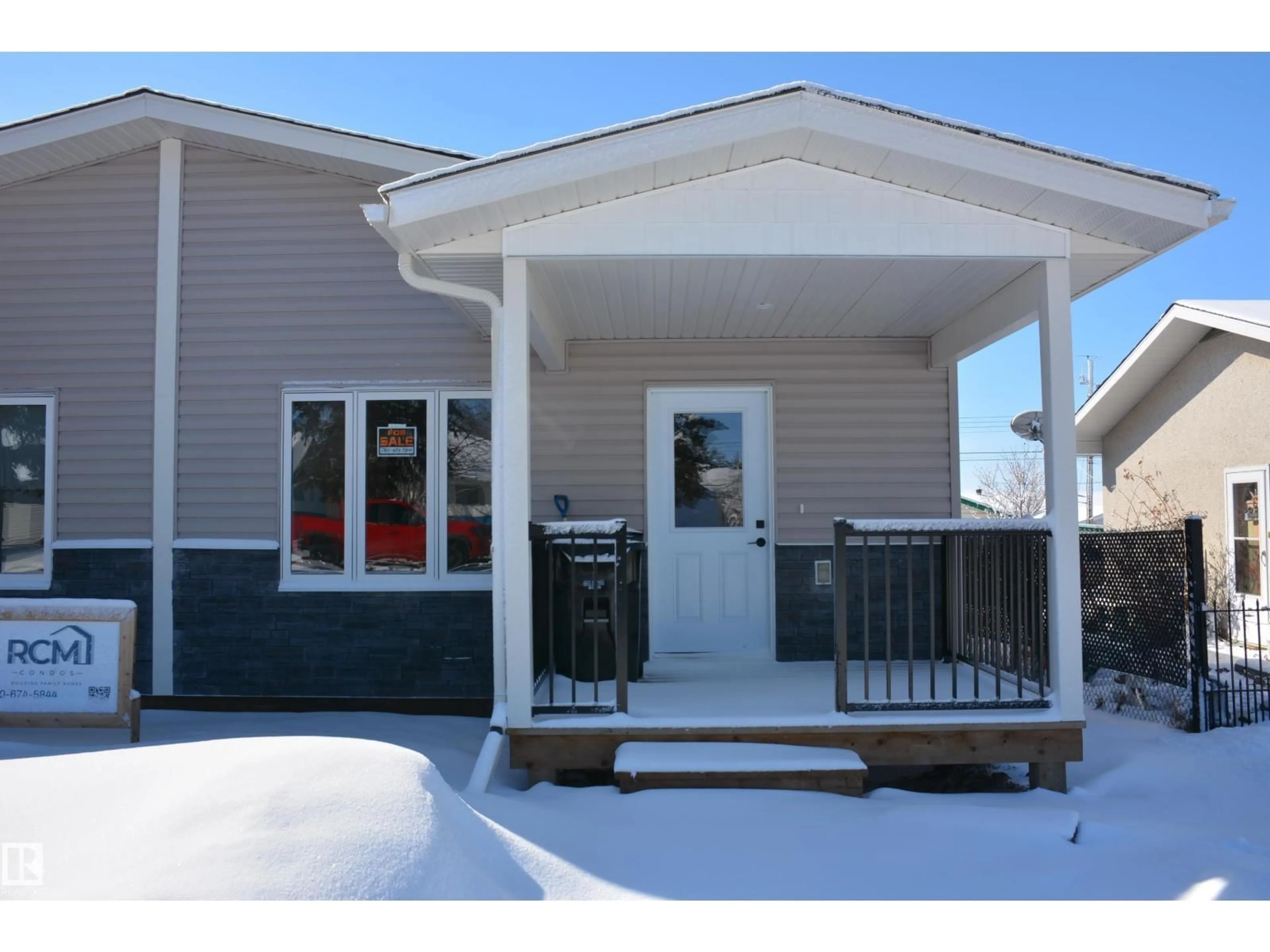 Home with vinyl exterior material, street for B - 4313 54 AV, Barrhead Alberta T7N1J8