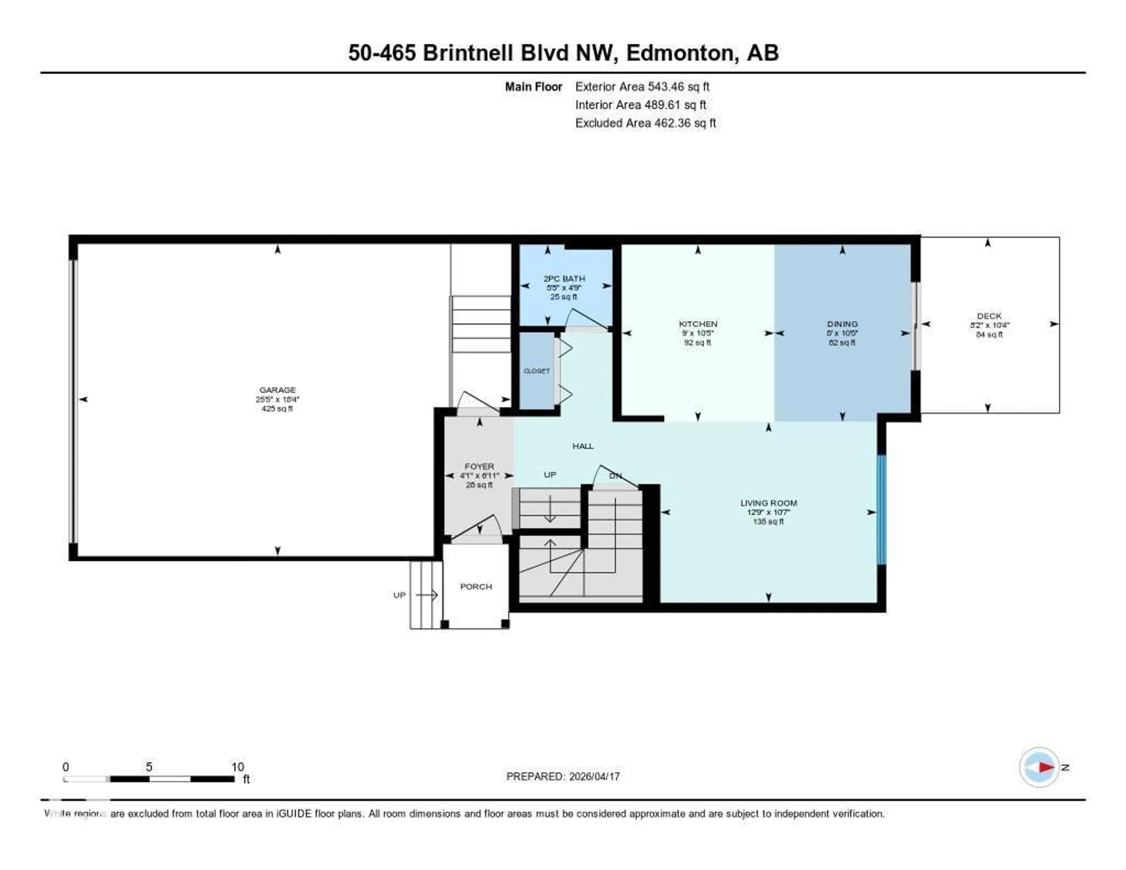 Floor plan for 445 - 50 BRINTNELL BV, Edmonton Alberta T5Y0V5